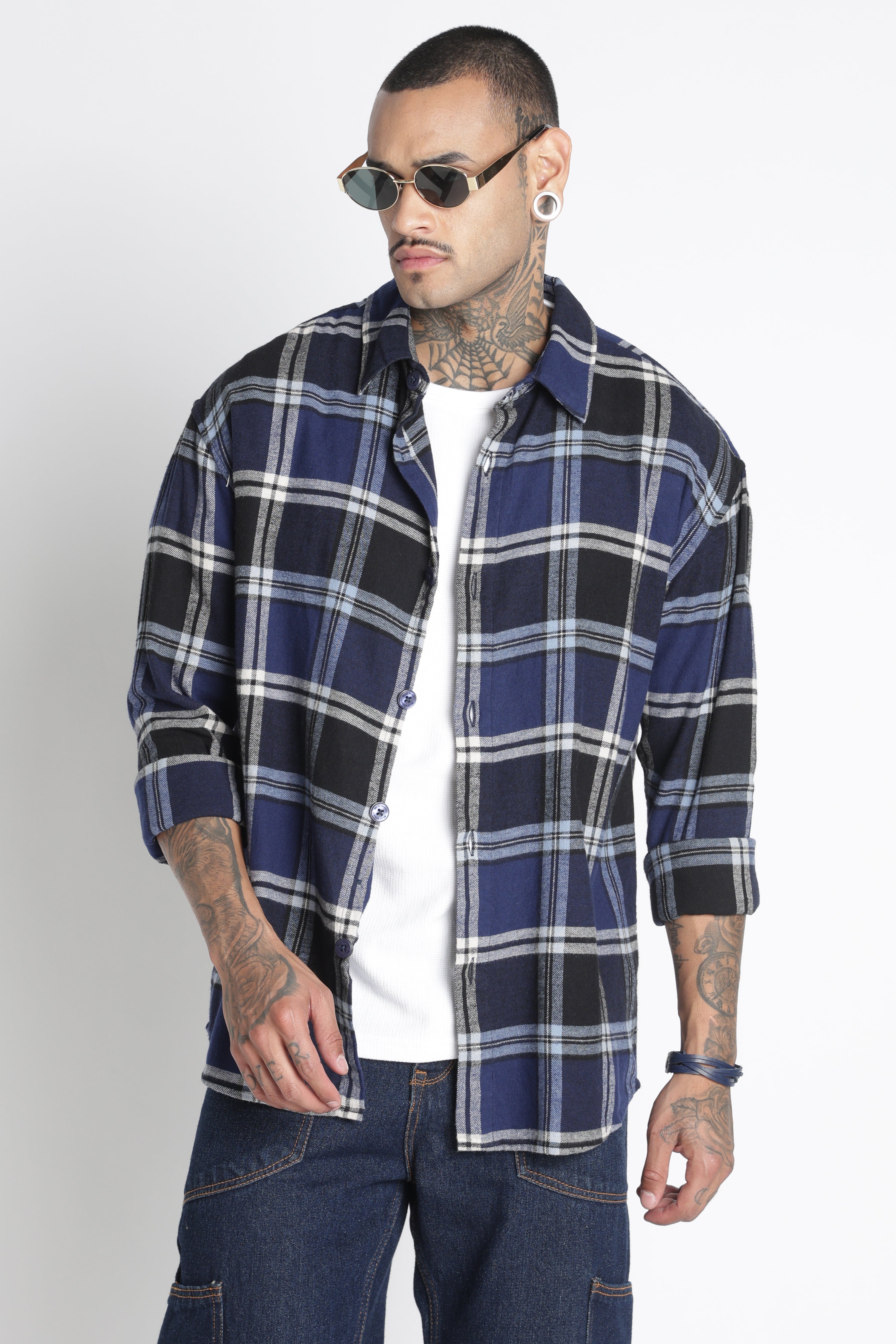 Men Brushed Check Shirt