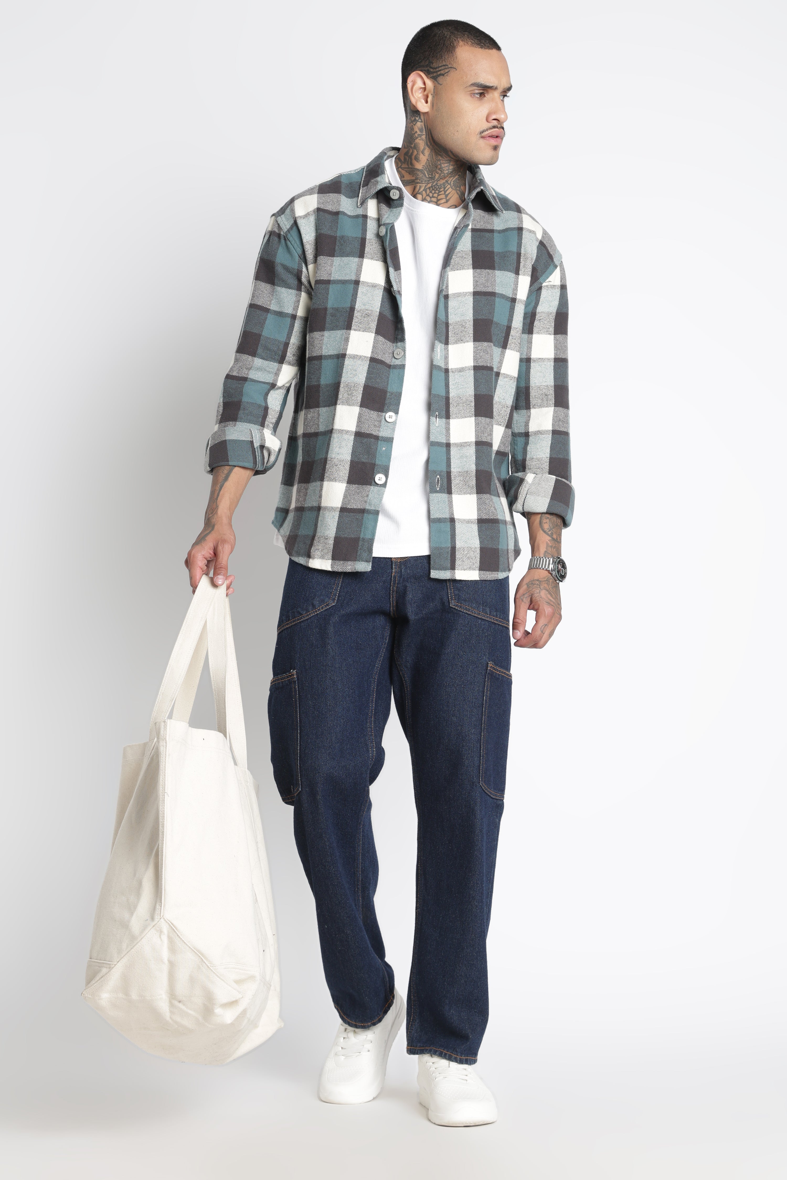 Men Brushed Check Shirt