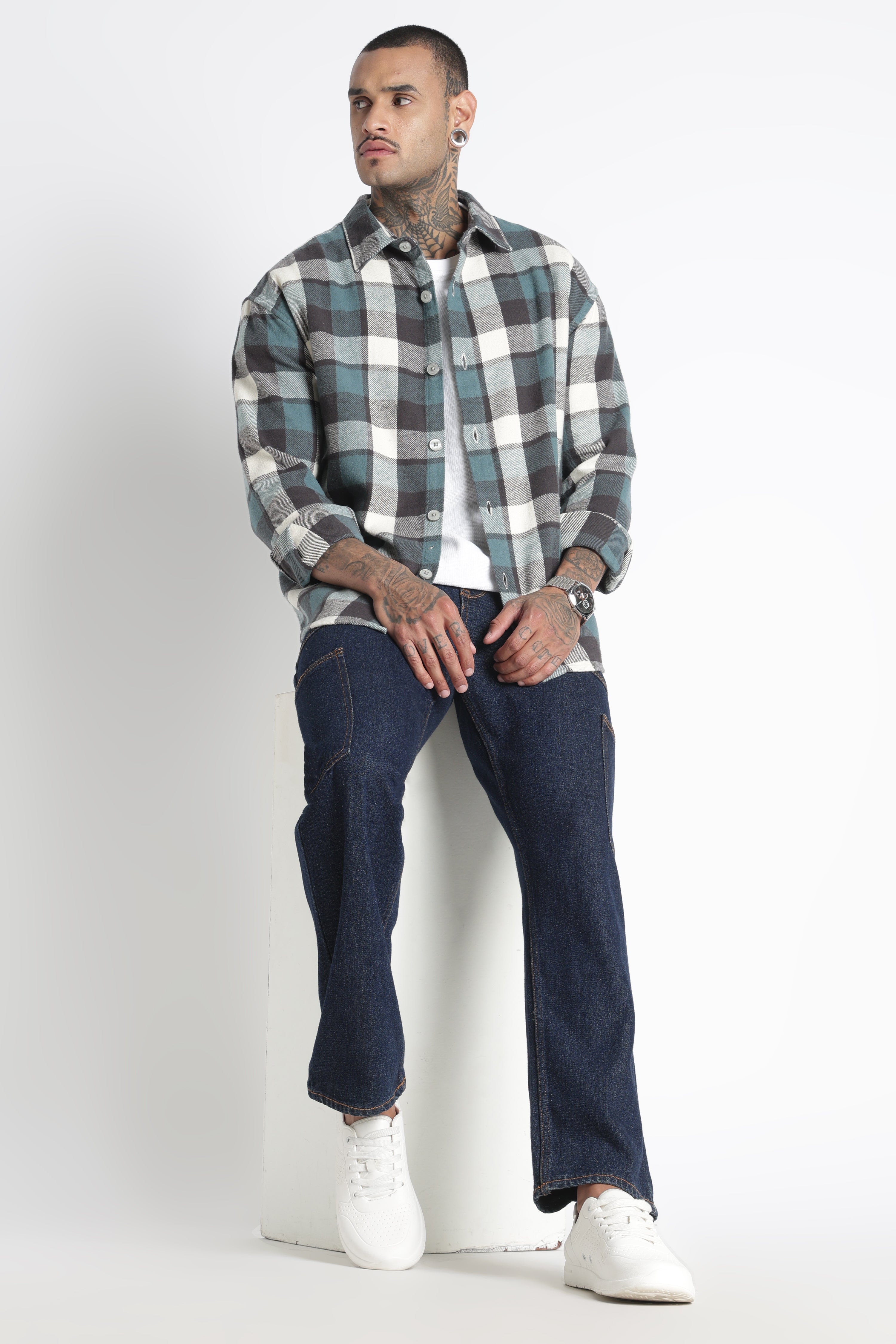 Men Brushed Check Shirt