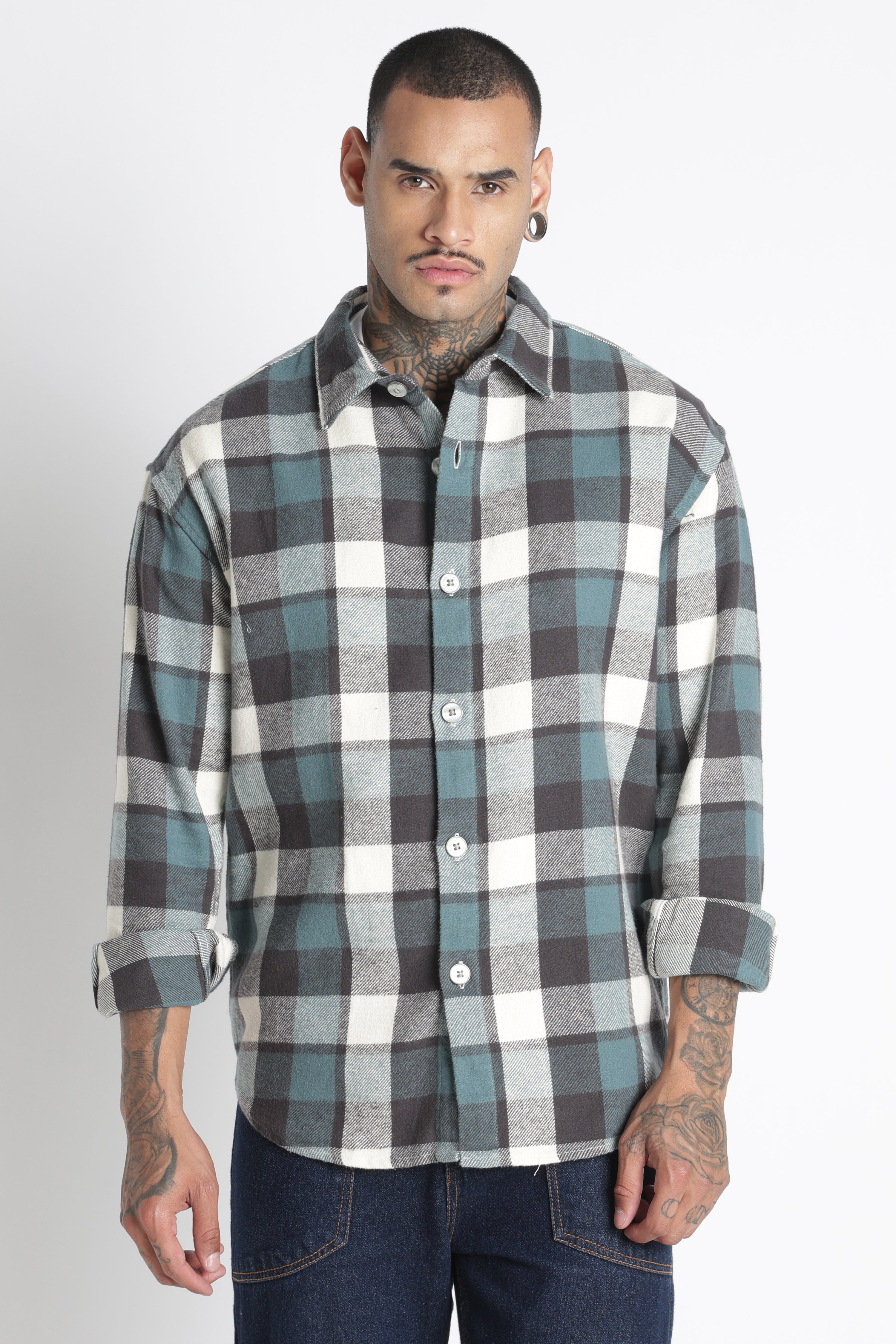 Men Brushed Check Shirt