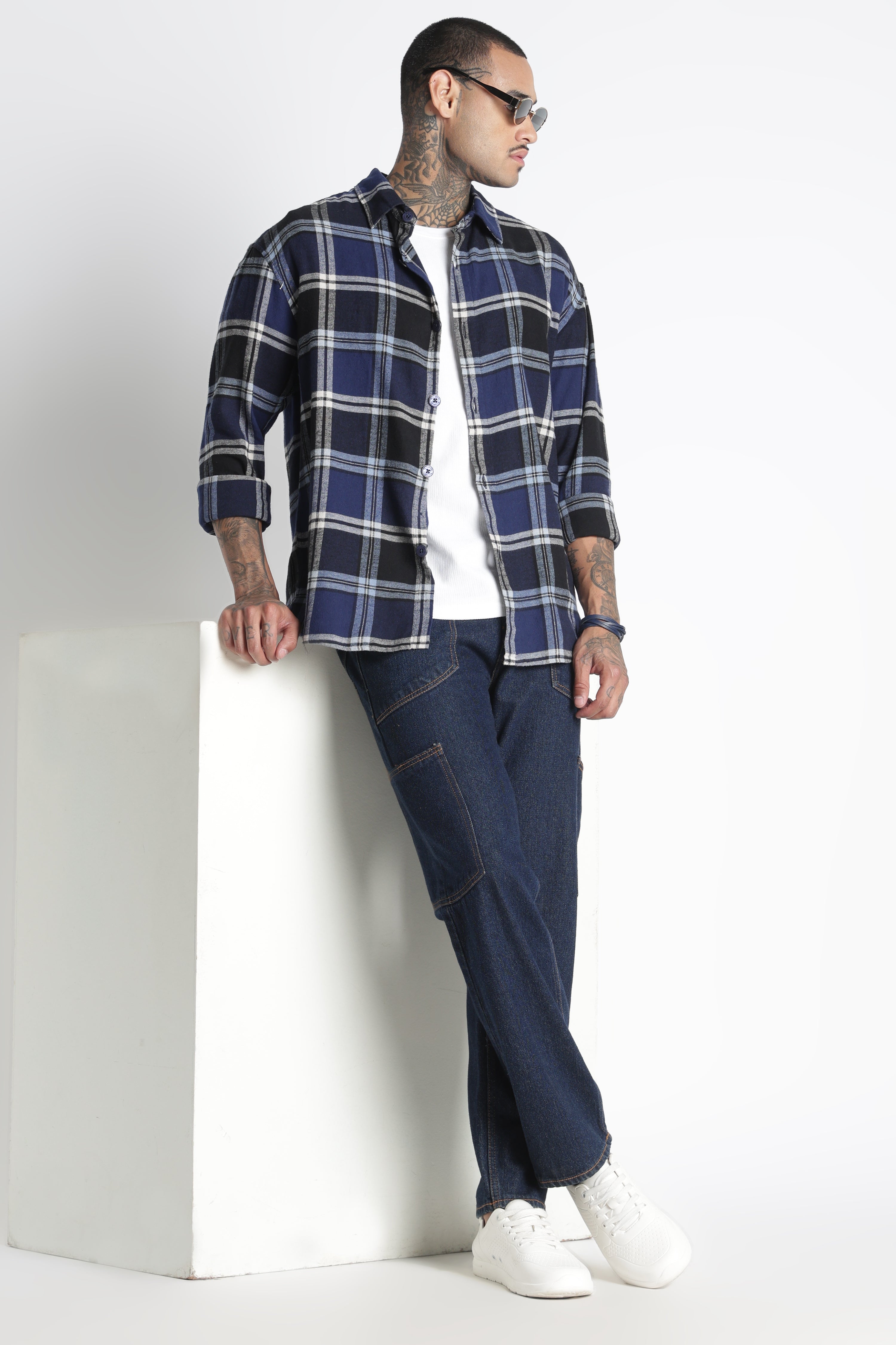 Men Brushed Check Shirt