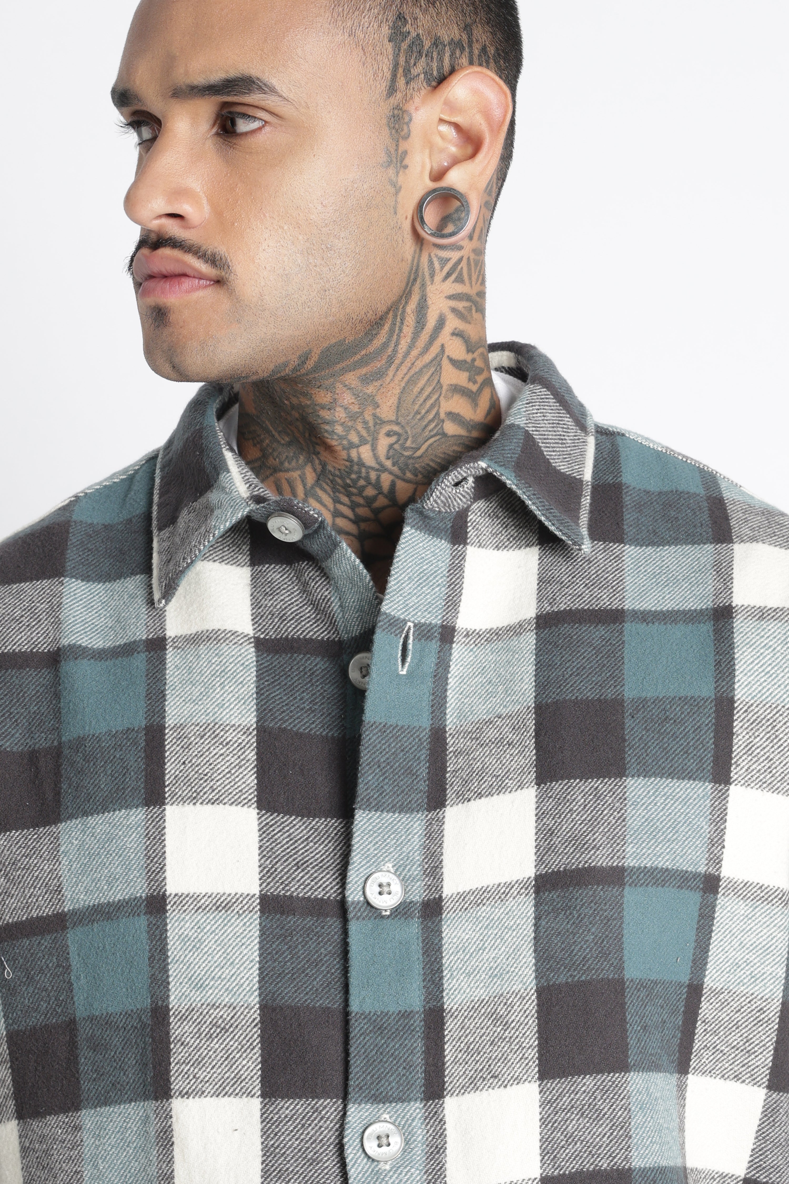 Men Brushed Check Shirt
