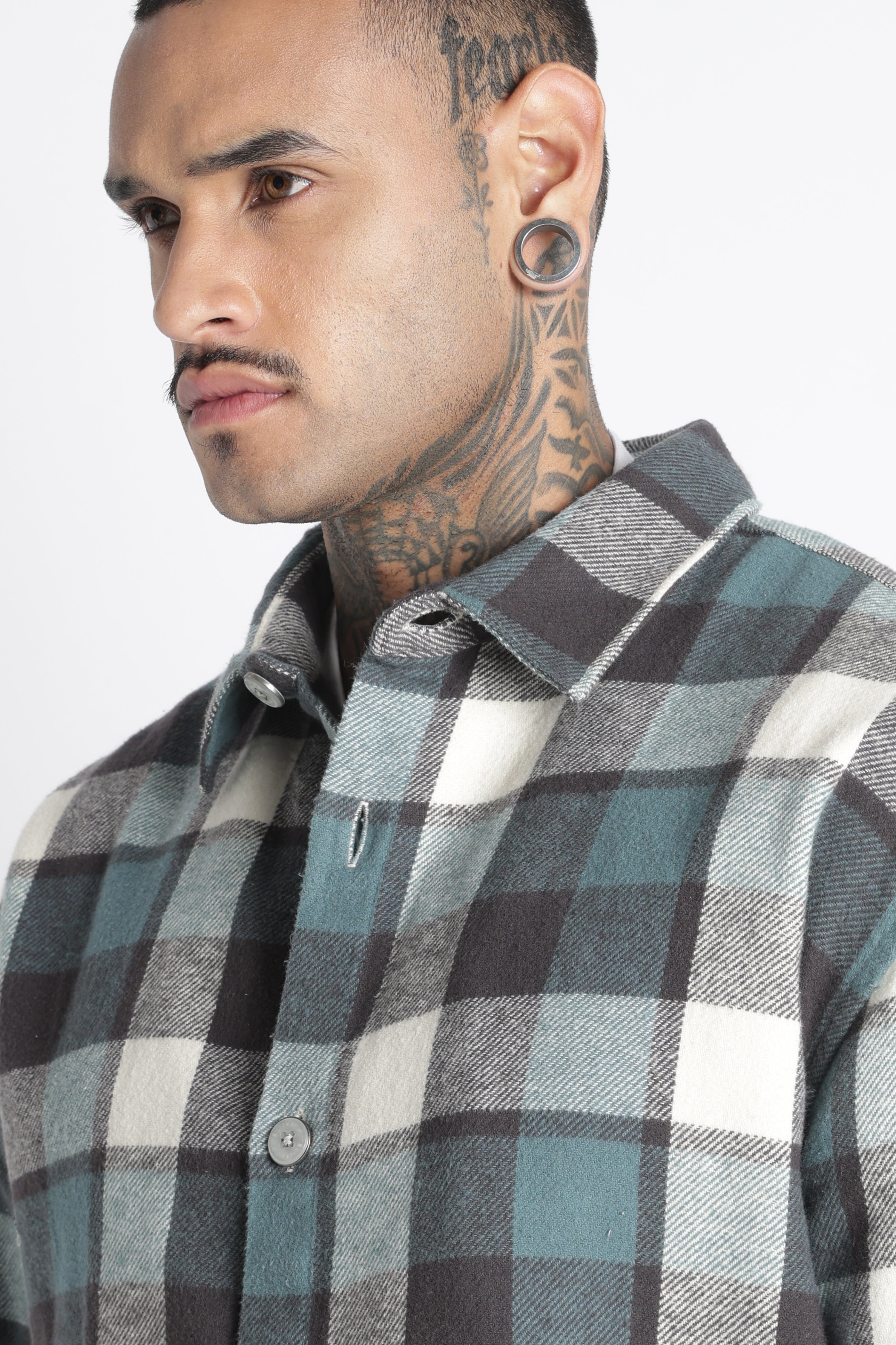 Men Brushed Check Shirt