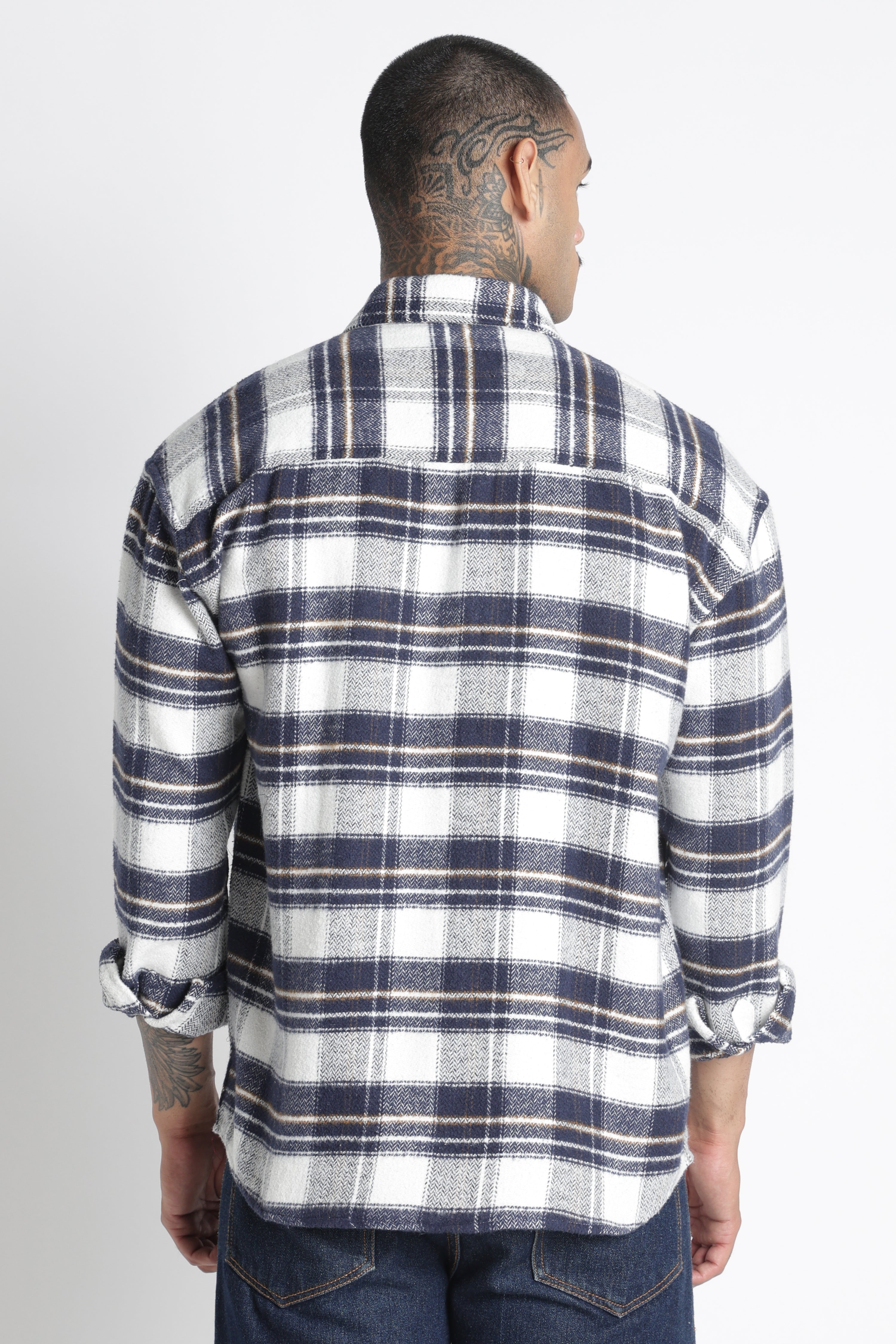 Men Brushed Check Shirt