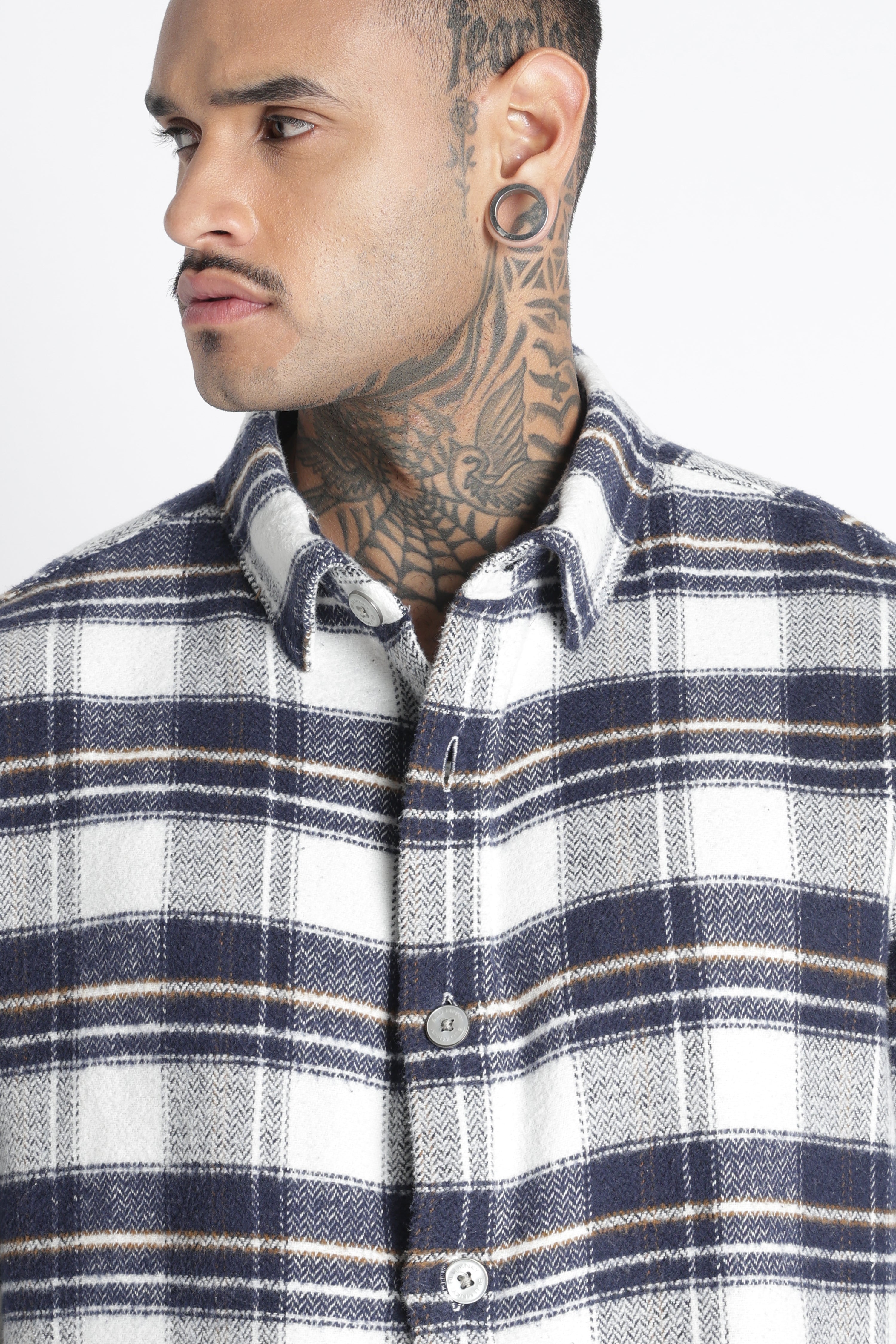 Men Brushed Check Shirt