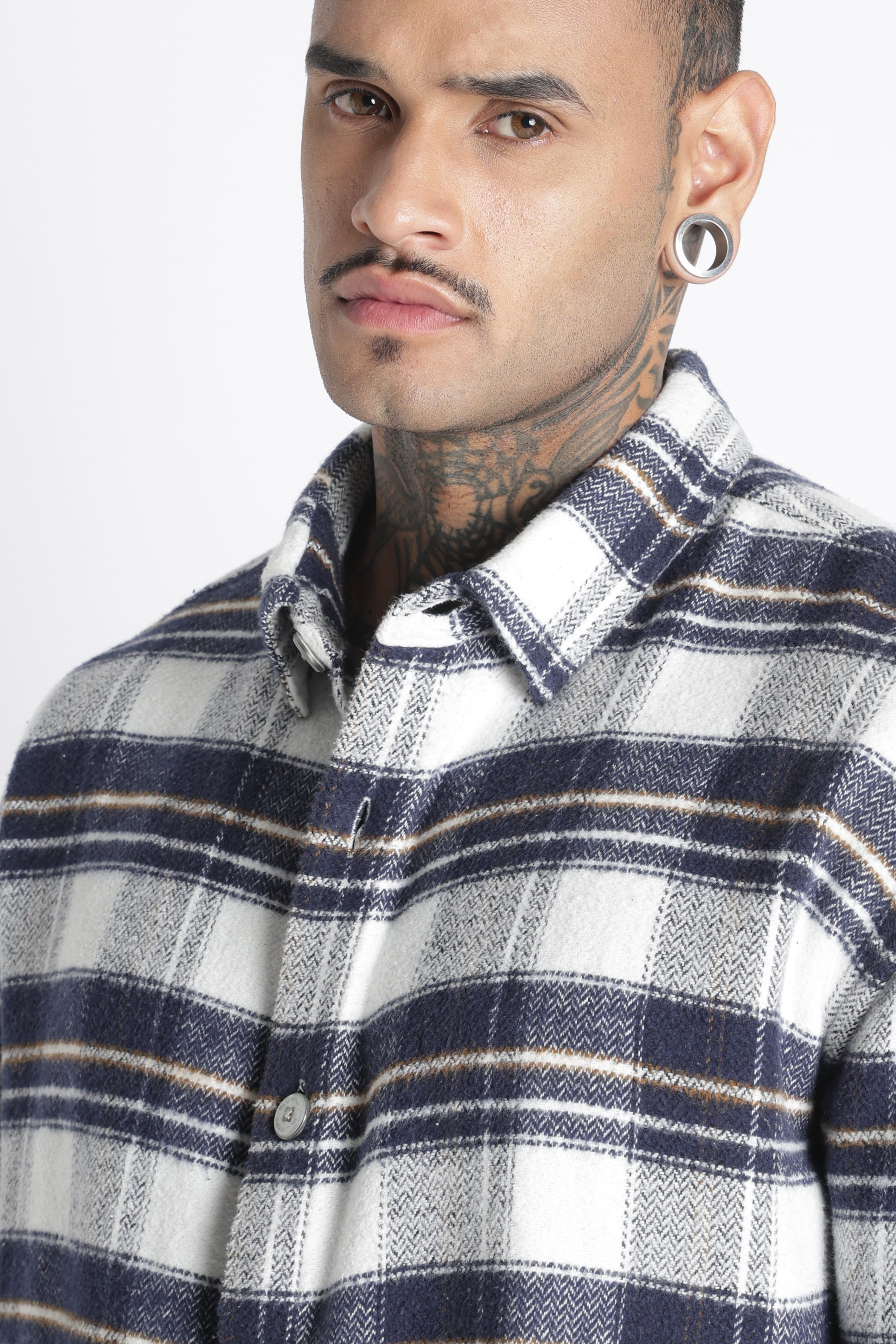 Men Brushed Check Shirt