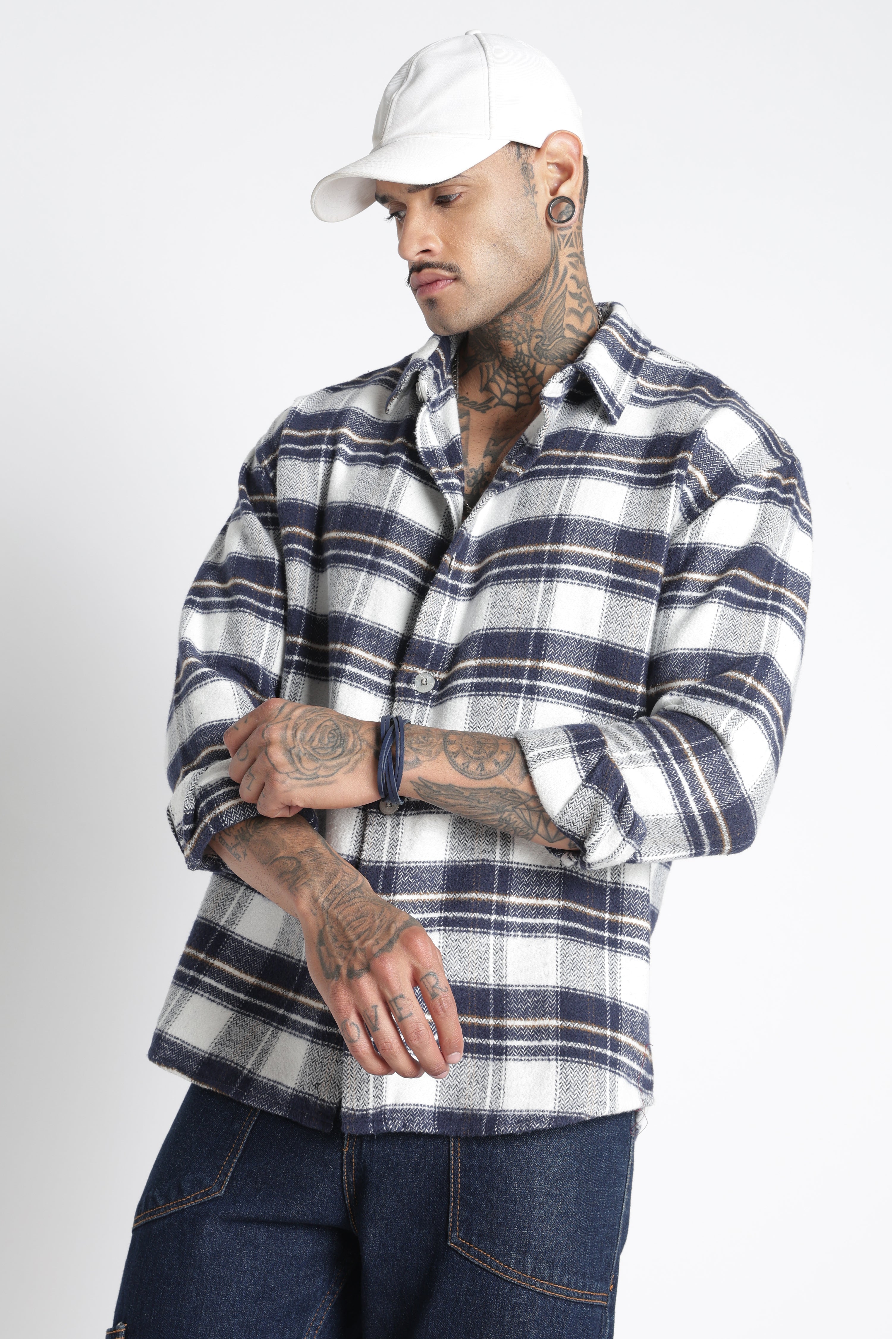 Men Brushed Check Shirt