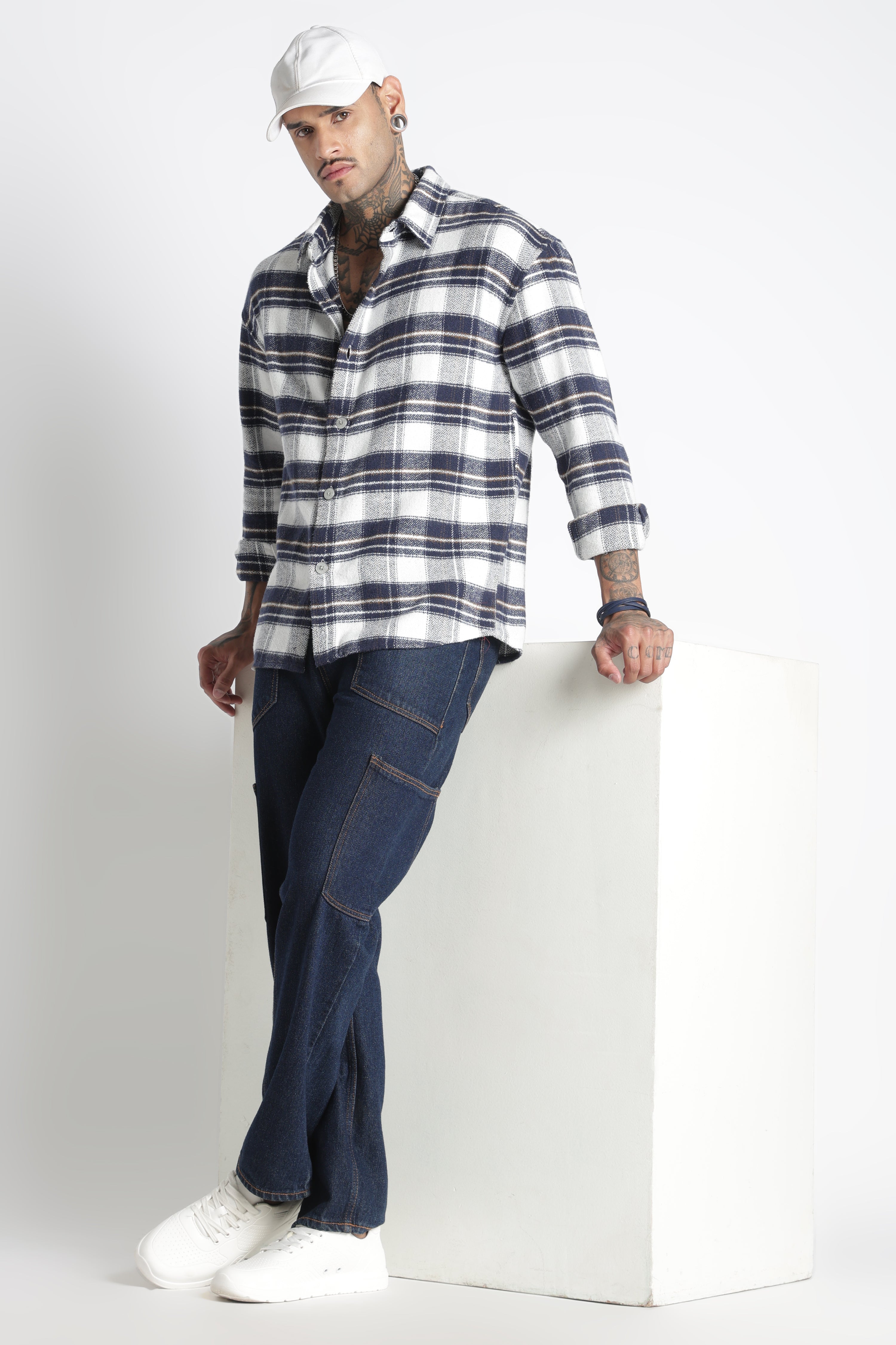 Men Brushed Check Shirt