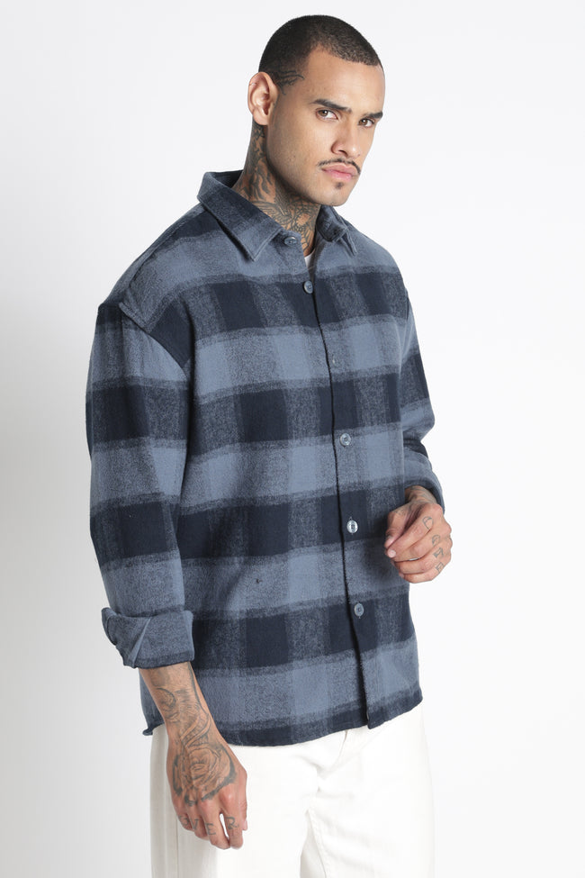 Men Brushed Check Shirt