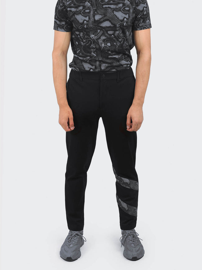 Unisex Cropped Appliqued Jogger