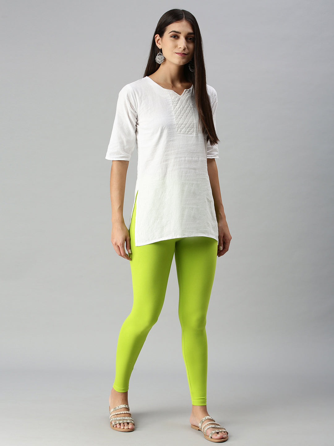 Women Yellow Casual Leggings