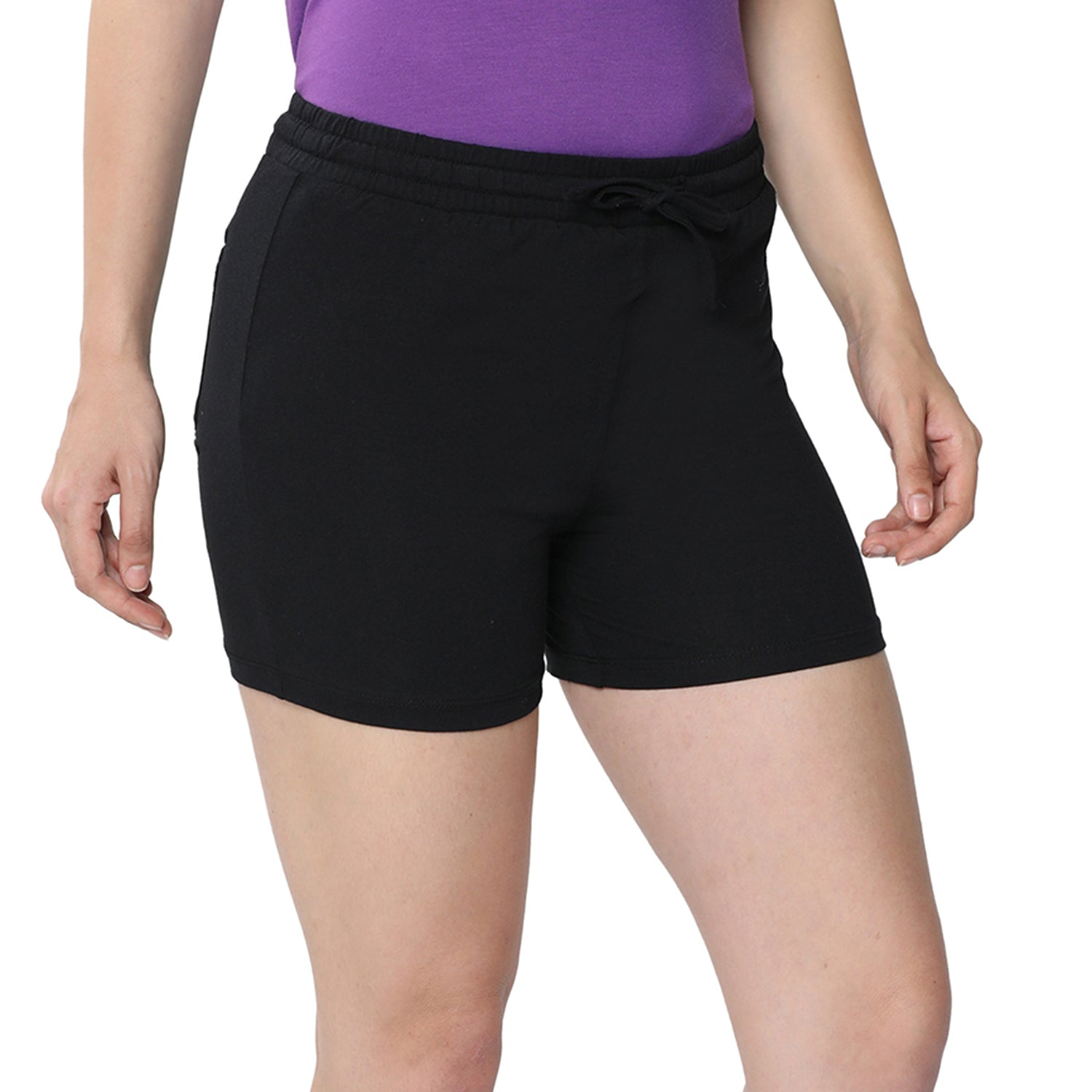 Women Black Hot Shorts