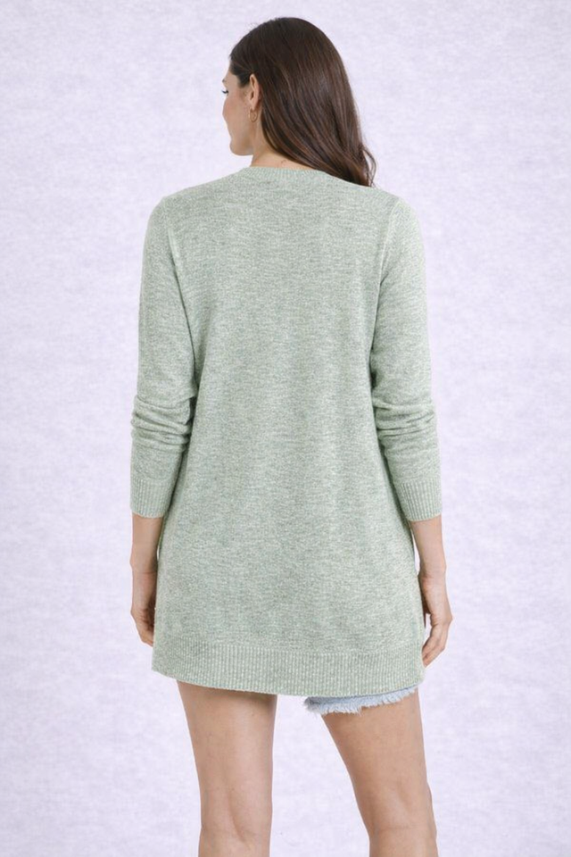 Women Green Acrylic Casual Shrug