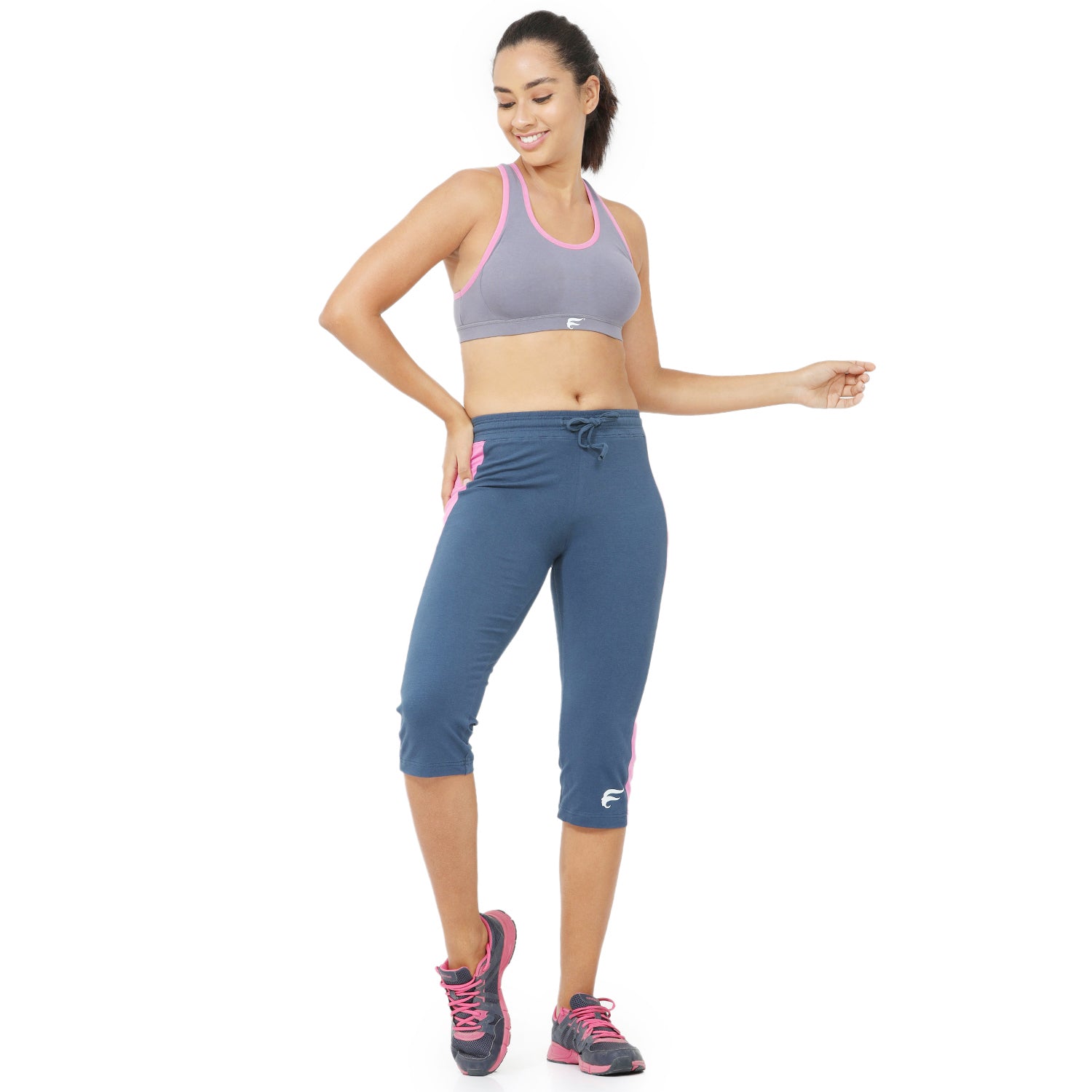 Racer Back Wirefree Removable Pad Side Closure Slip-on Sports Bra