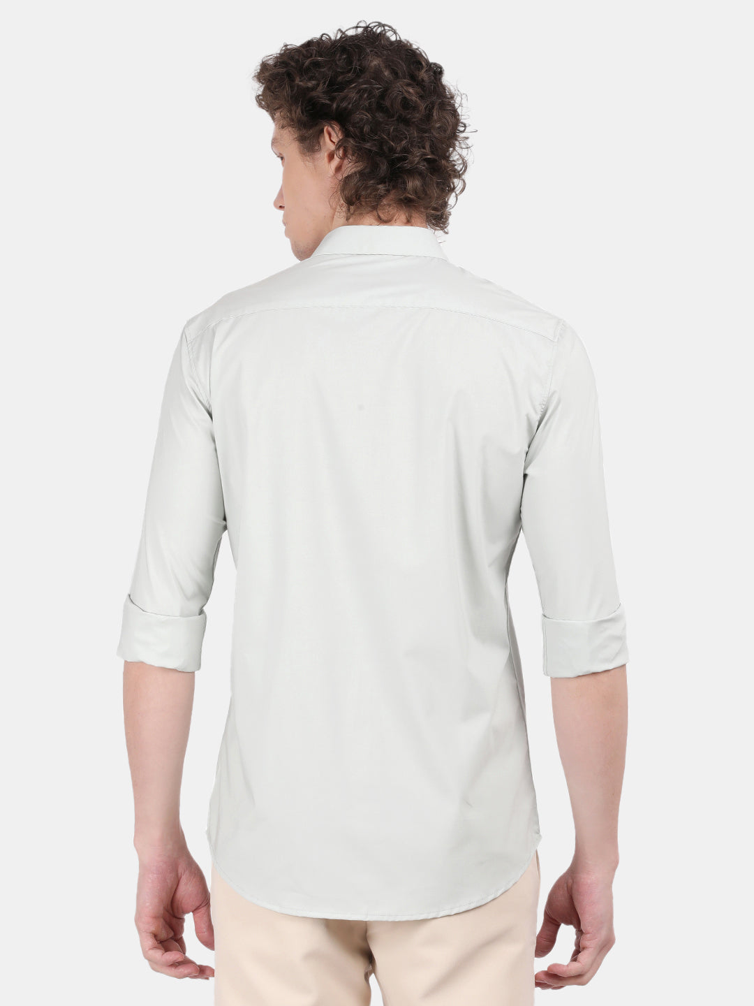 Men Pale blue Slim Fit Spread Collar Full Sleeve Casual Shirt