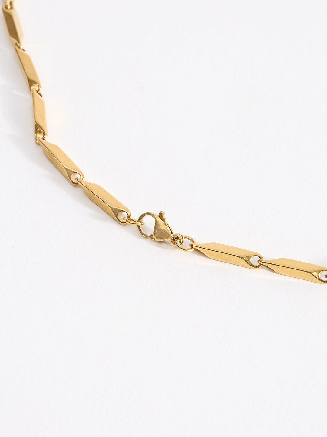 Men Trendy Rice Design Chain With Lobster Closure