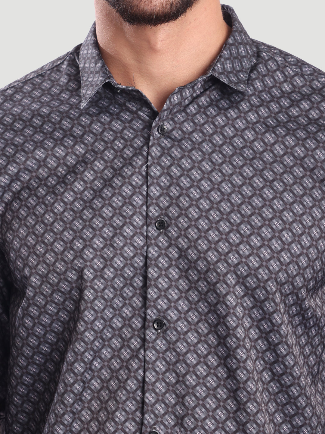 Men Green Abrstact Print Casual Shirt