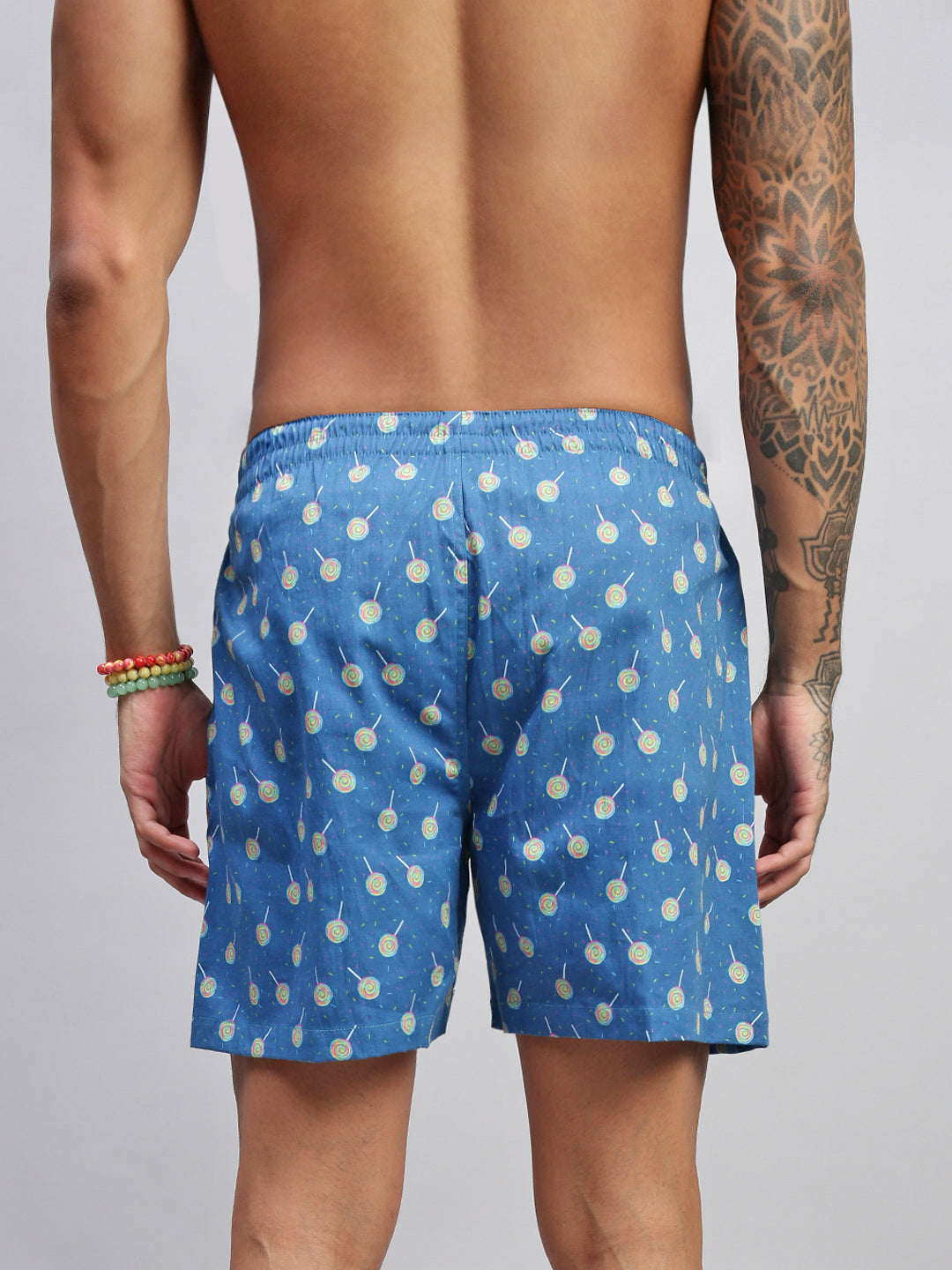 Men Pack of 2 Printed Cotton Boxer Shorts