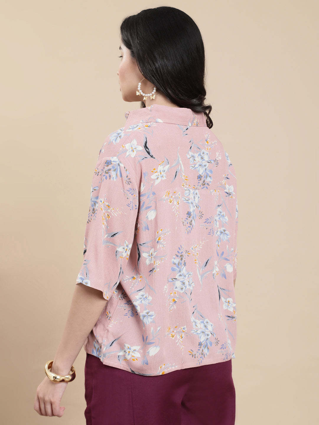 Women Pink Casual Top