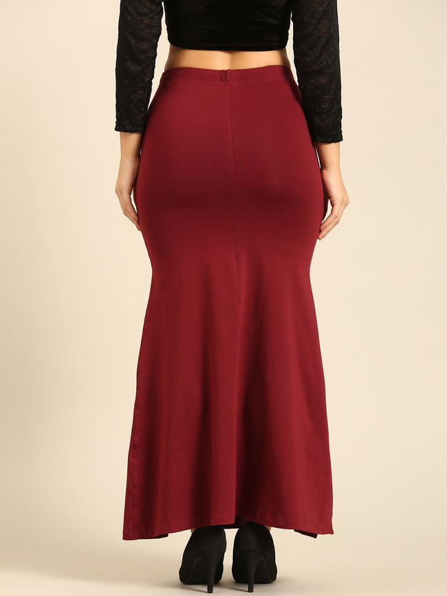 Women Maroon Saree Shapewear