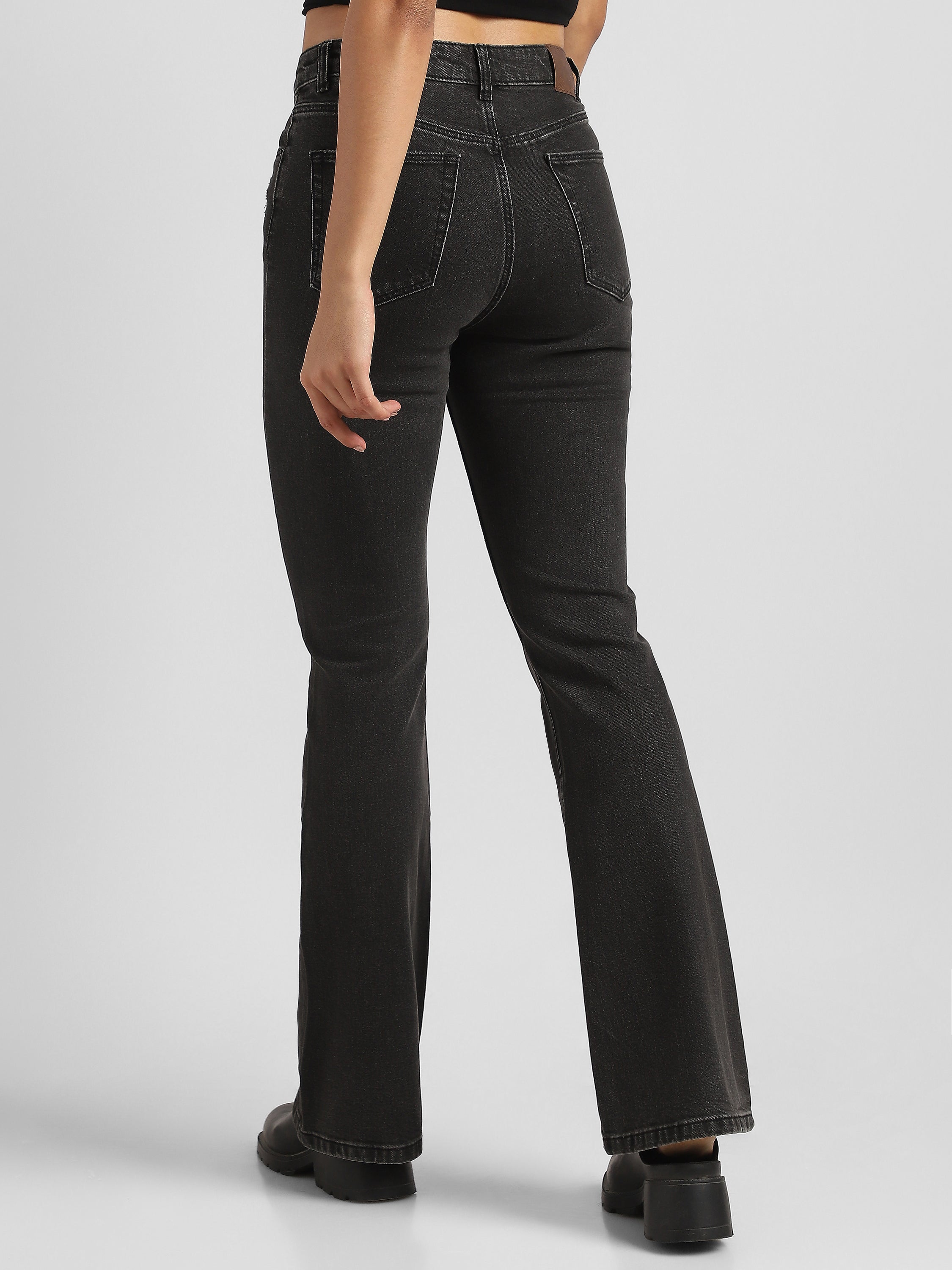 Women Black high waist Bootcut Jeans