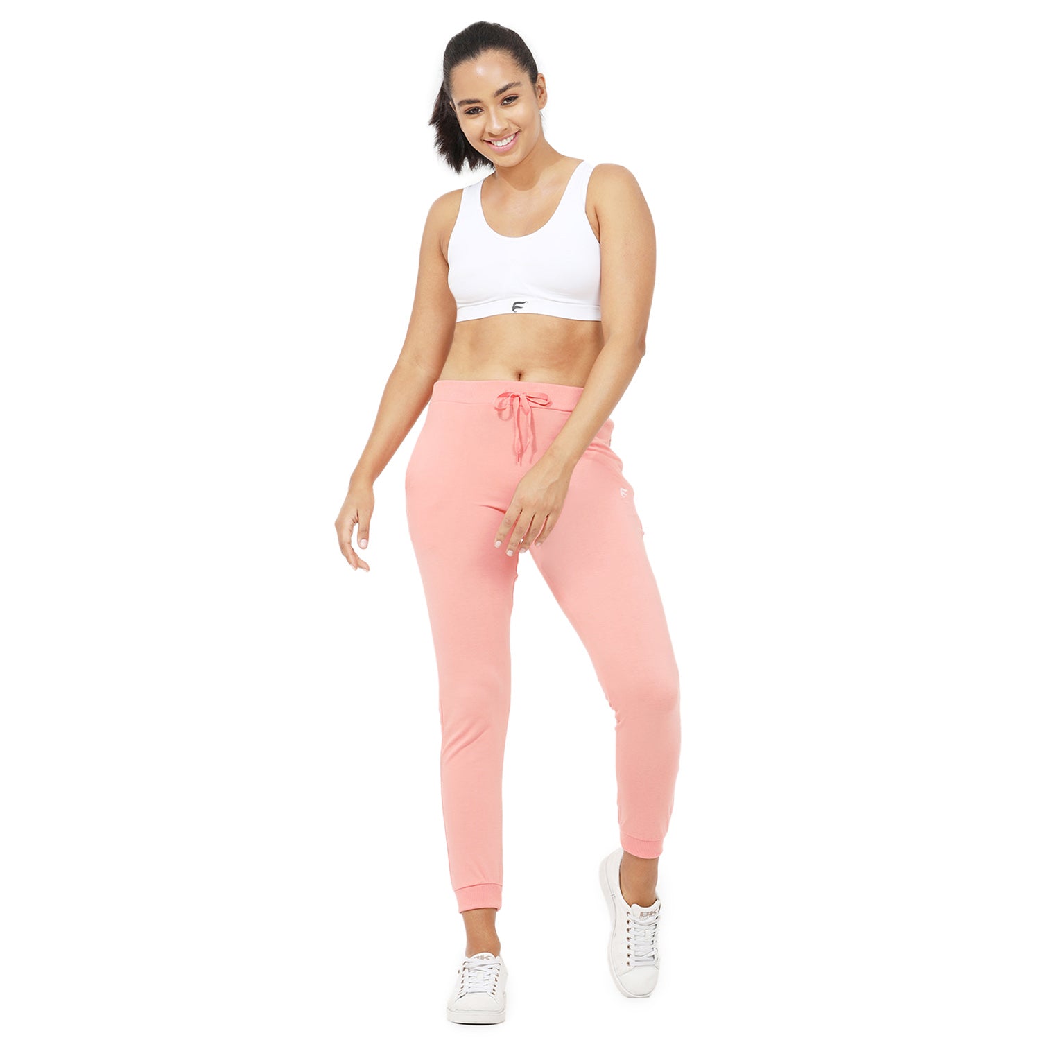 Women Peach Ankle Length Jogger Pant