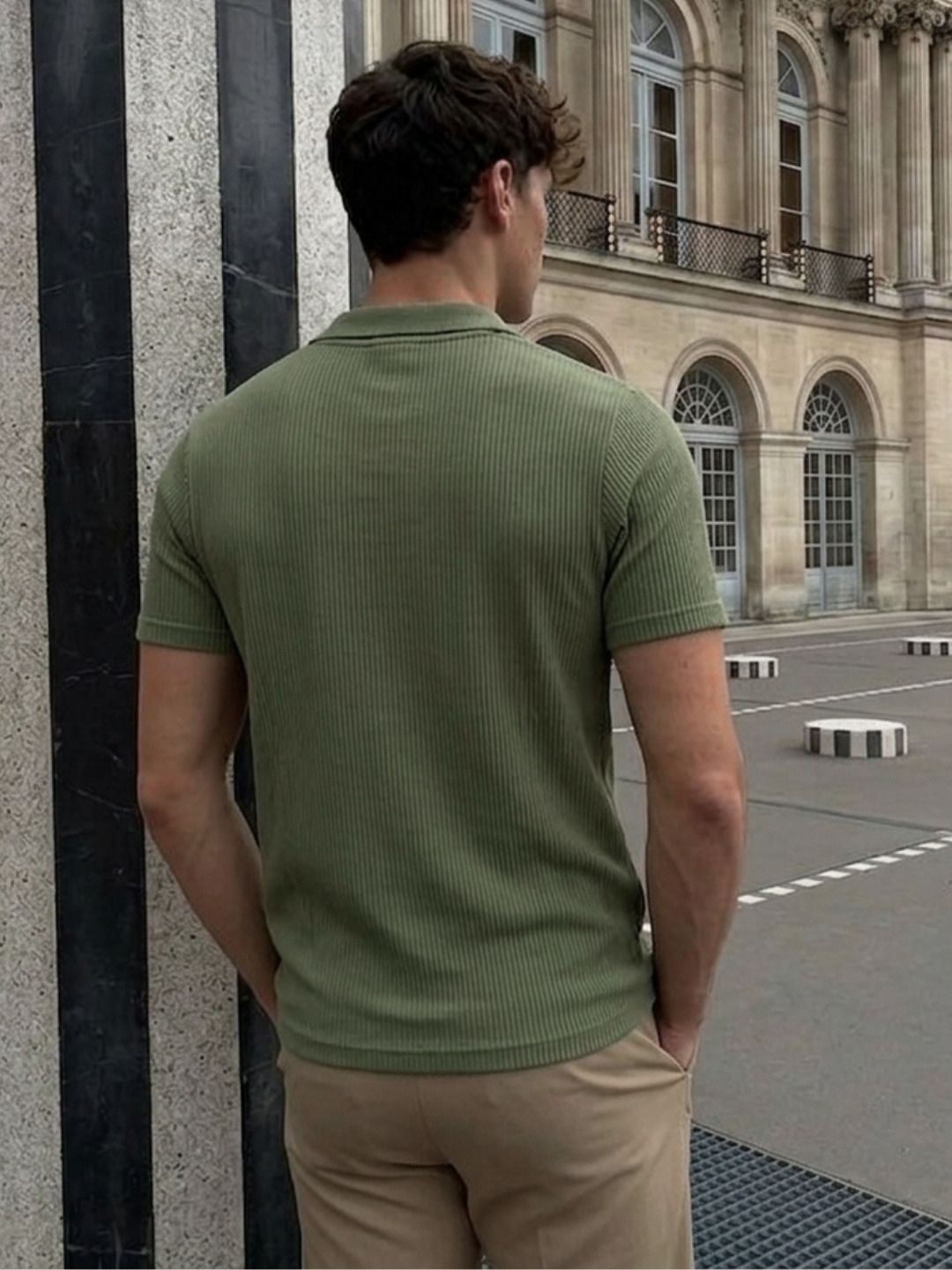 Men Green Polo T-Shirt