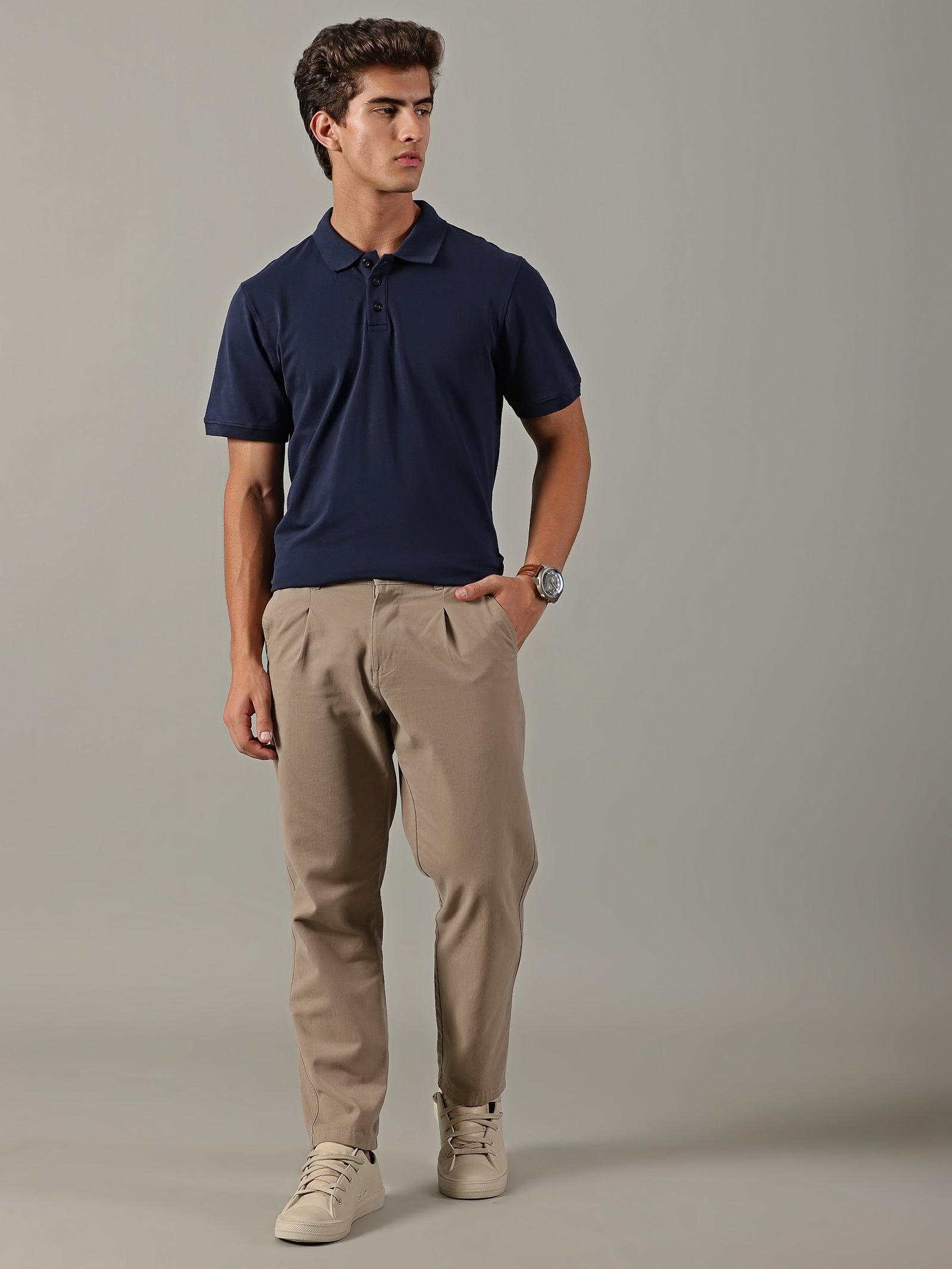 Men Navy Regular Fit T-Shirt