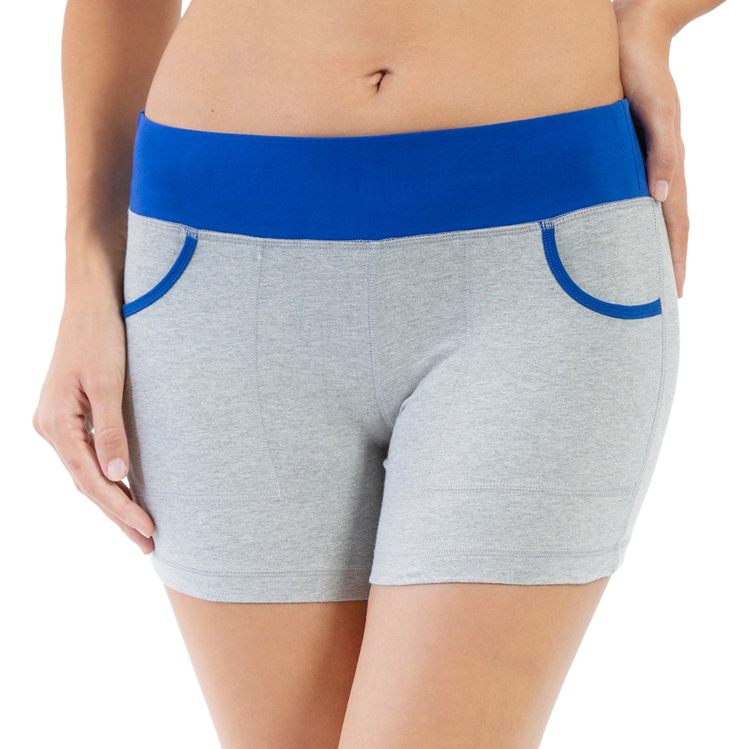 Women Grey Dualtone Comfort Shorts