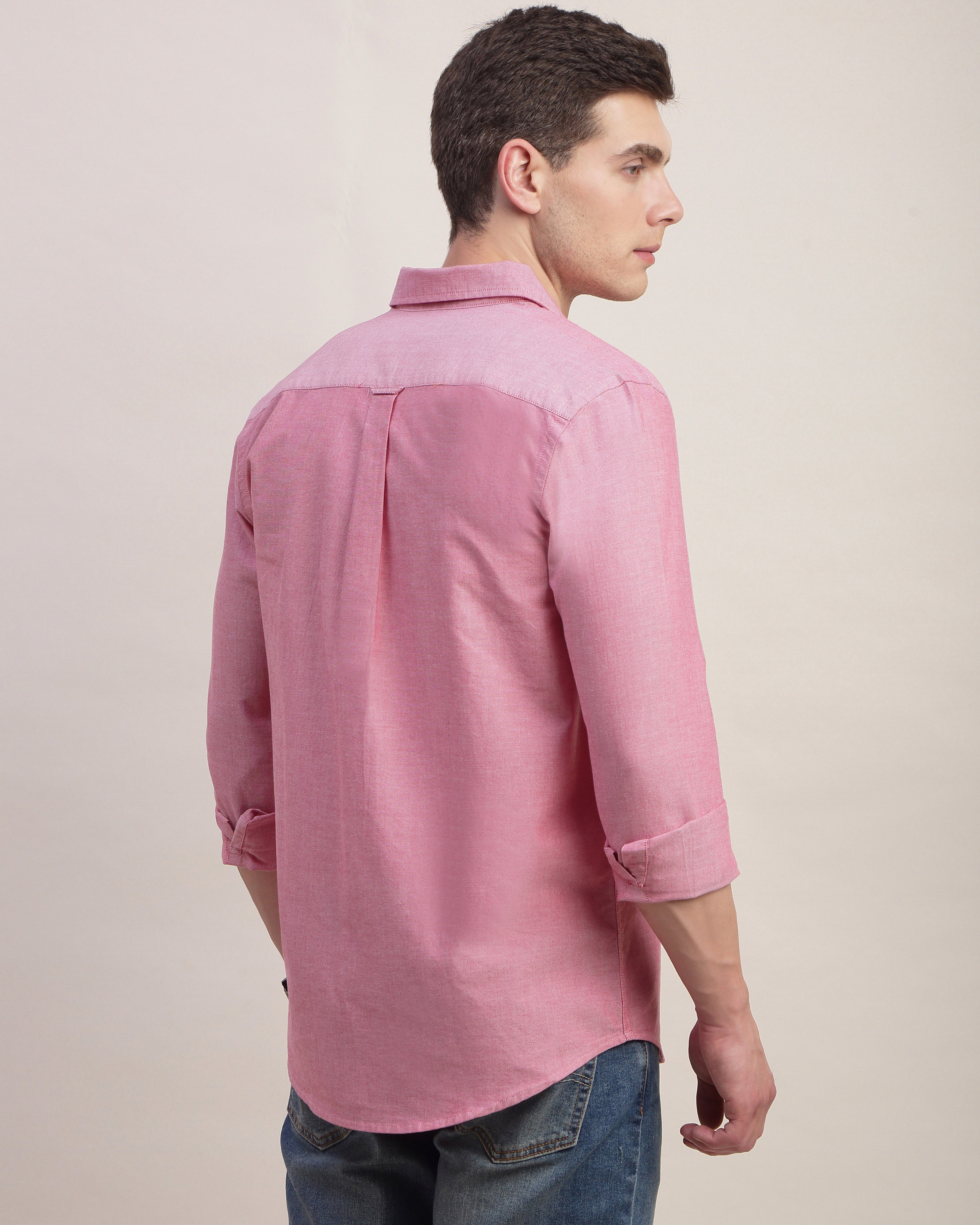 Men Red Oxford Shirt