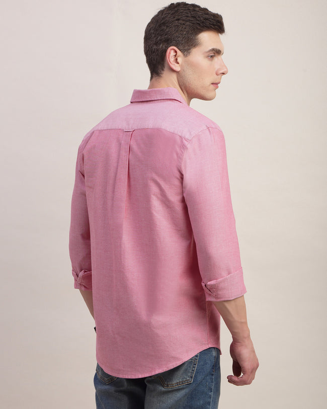 Men Red Oxford Shirt