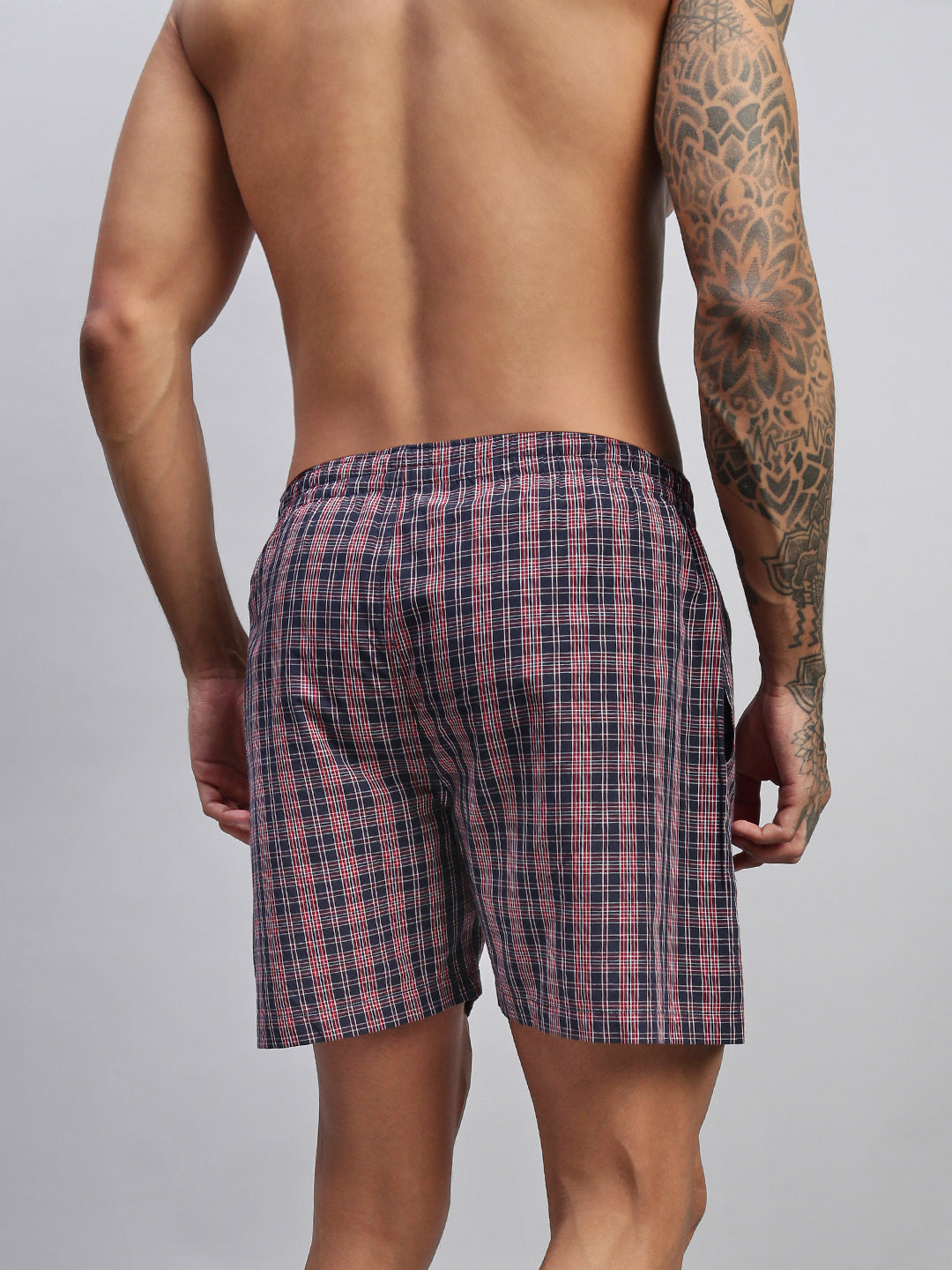 Men Checked Cotton Boxer Shorts