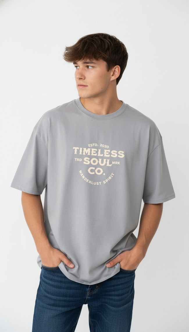 Men Oversized Cotton Printed T-Shirt