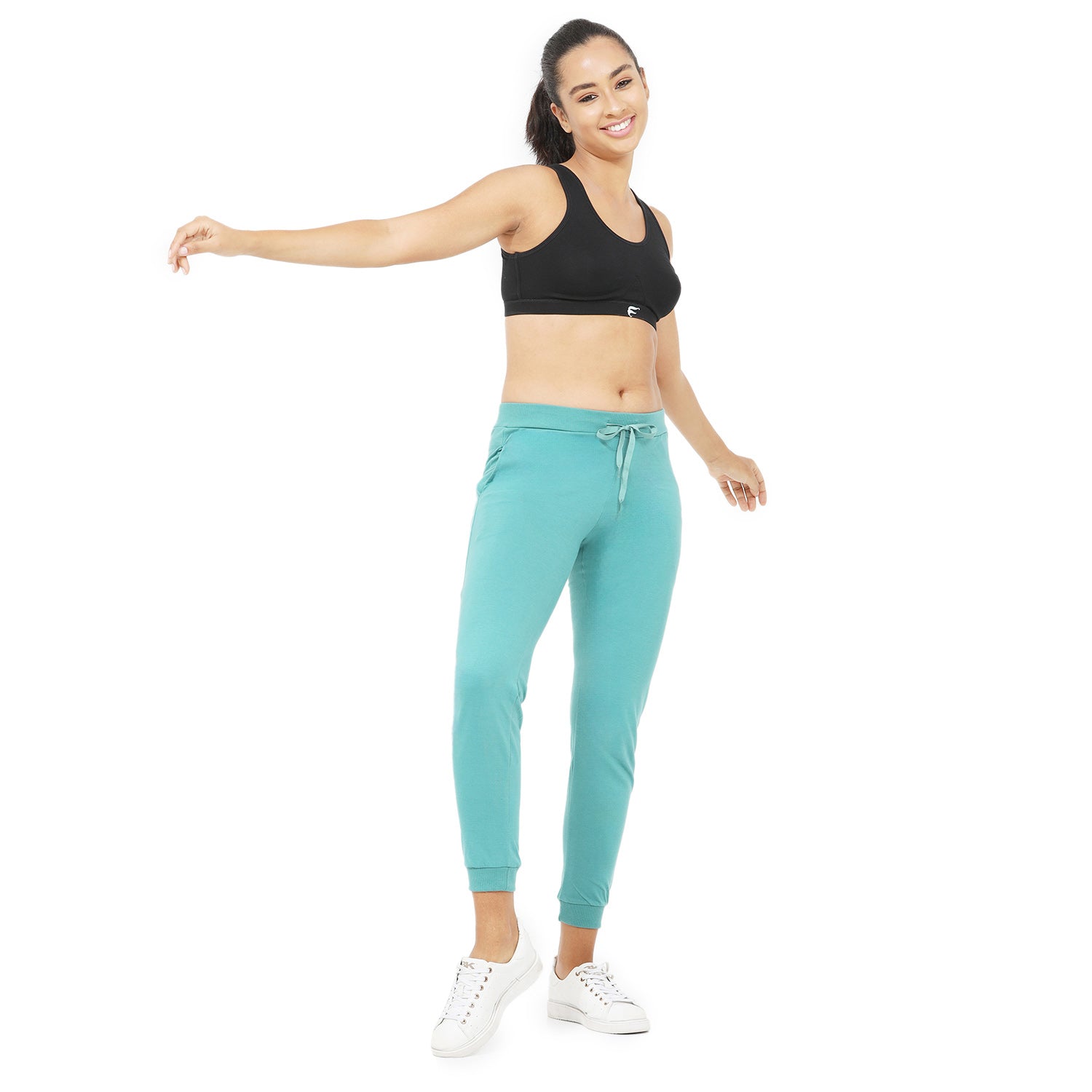 Women Blue Ankle Length Jogger Pant