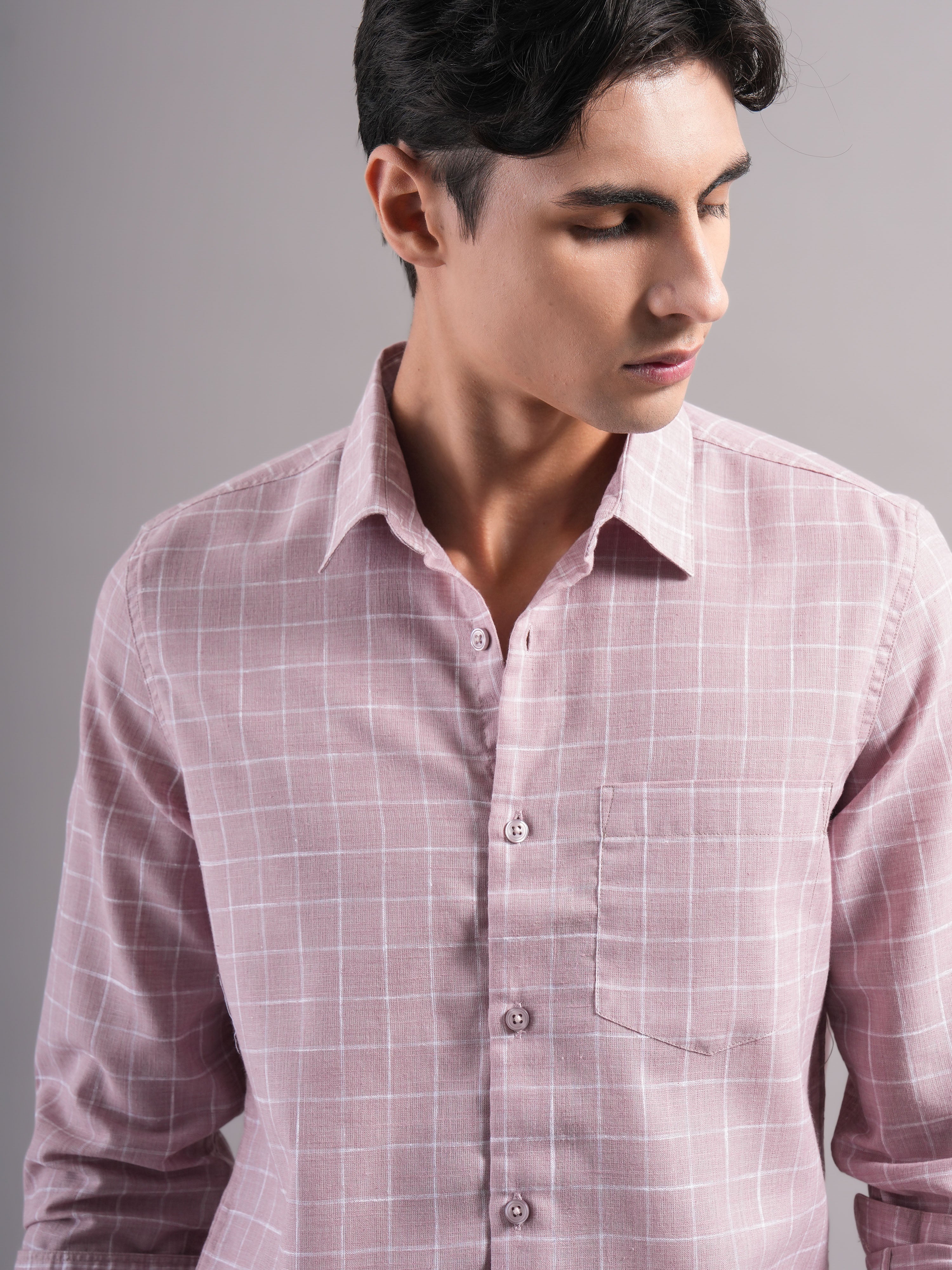 Men Polycotton Checked Shirts