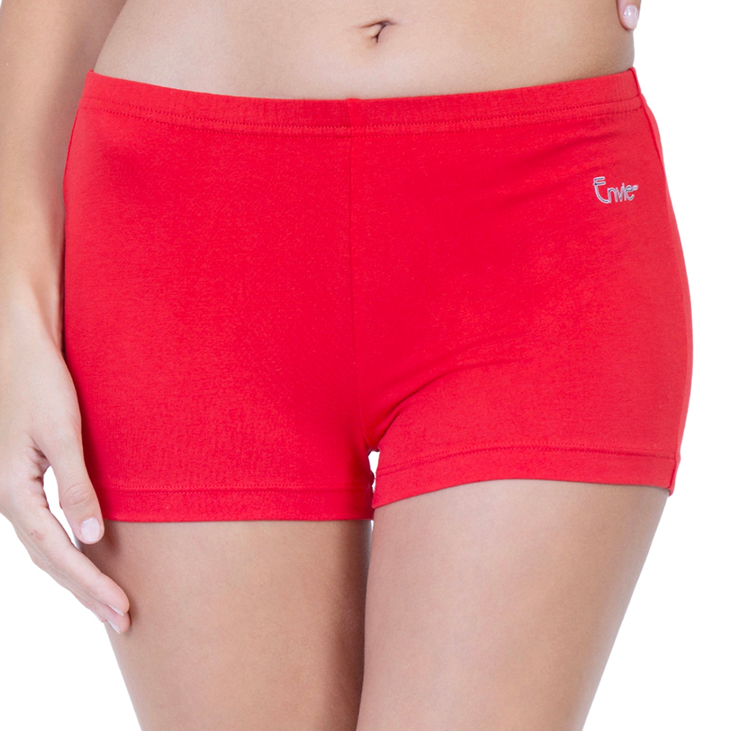 Women Red Basic Underskirt Shorts