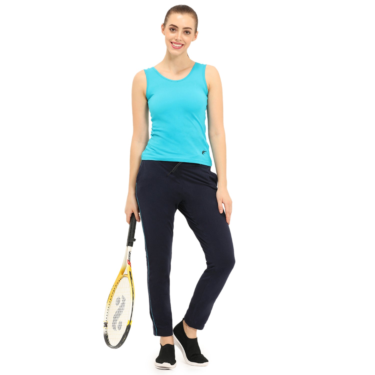 Women Navy Casual Sports Lower Wear Pants