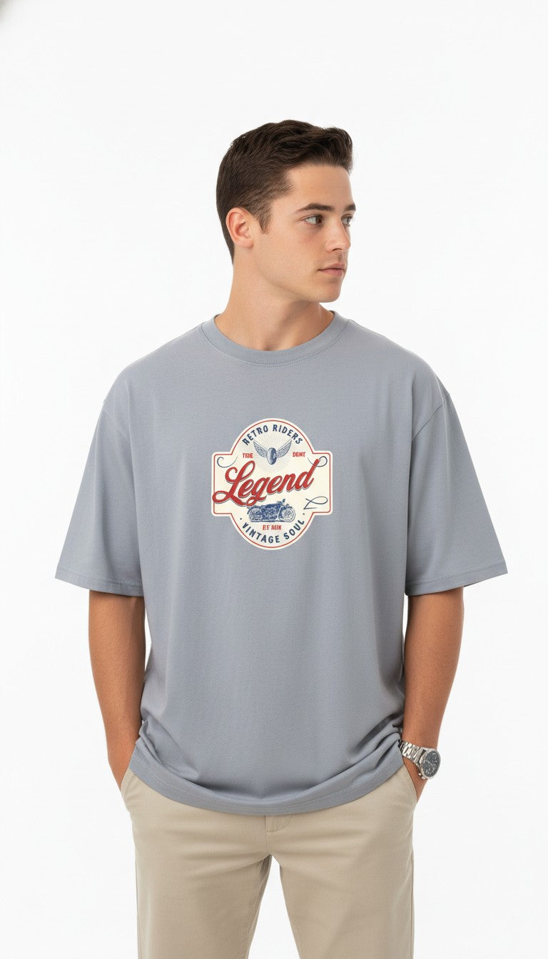 Men Oversized Cotton Printed T-Shirt