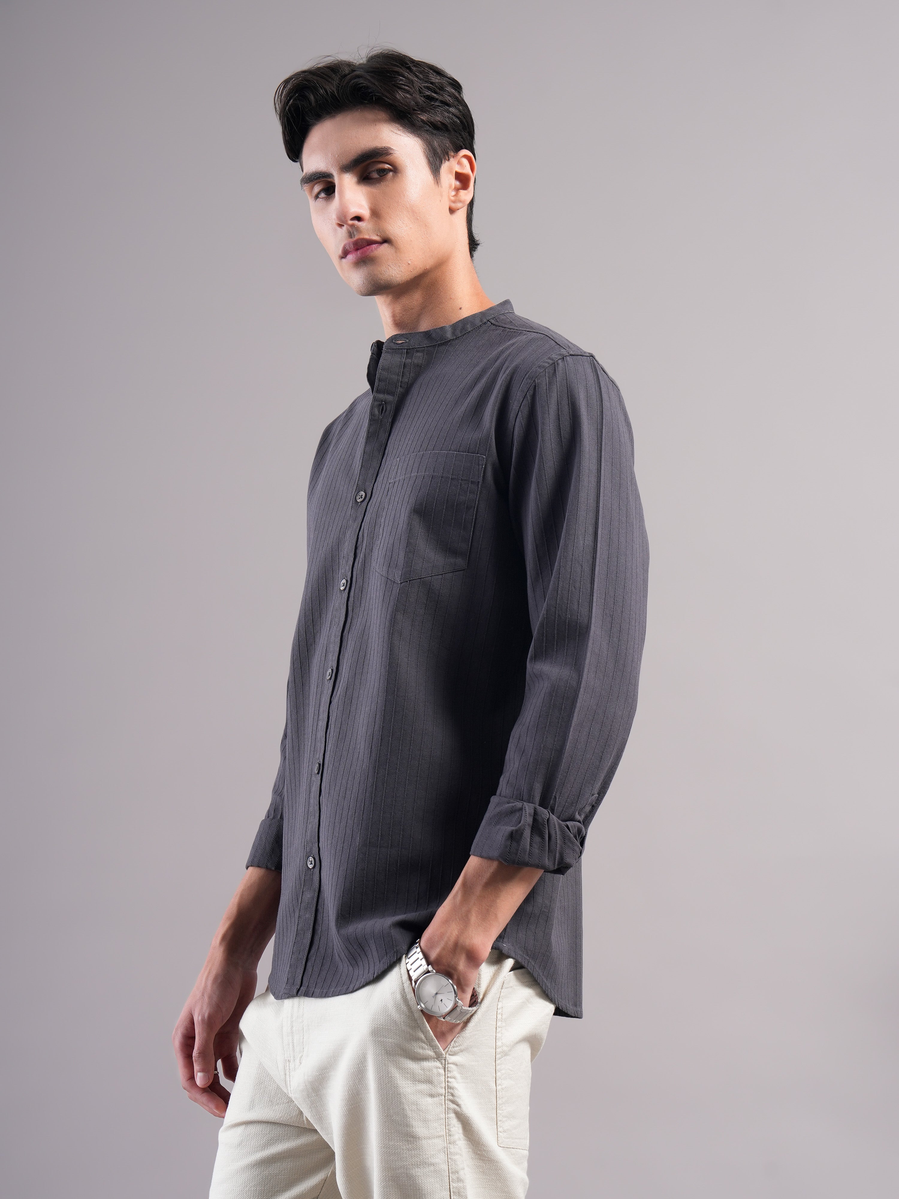 Men Cotton Striped Shirts