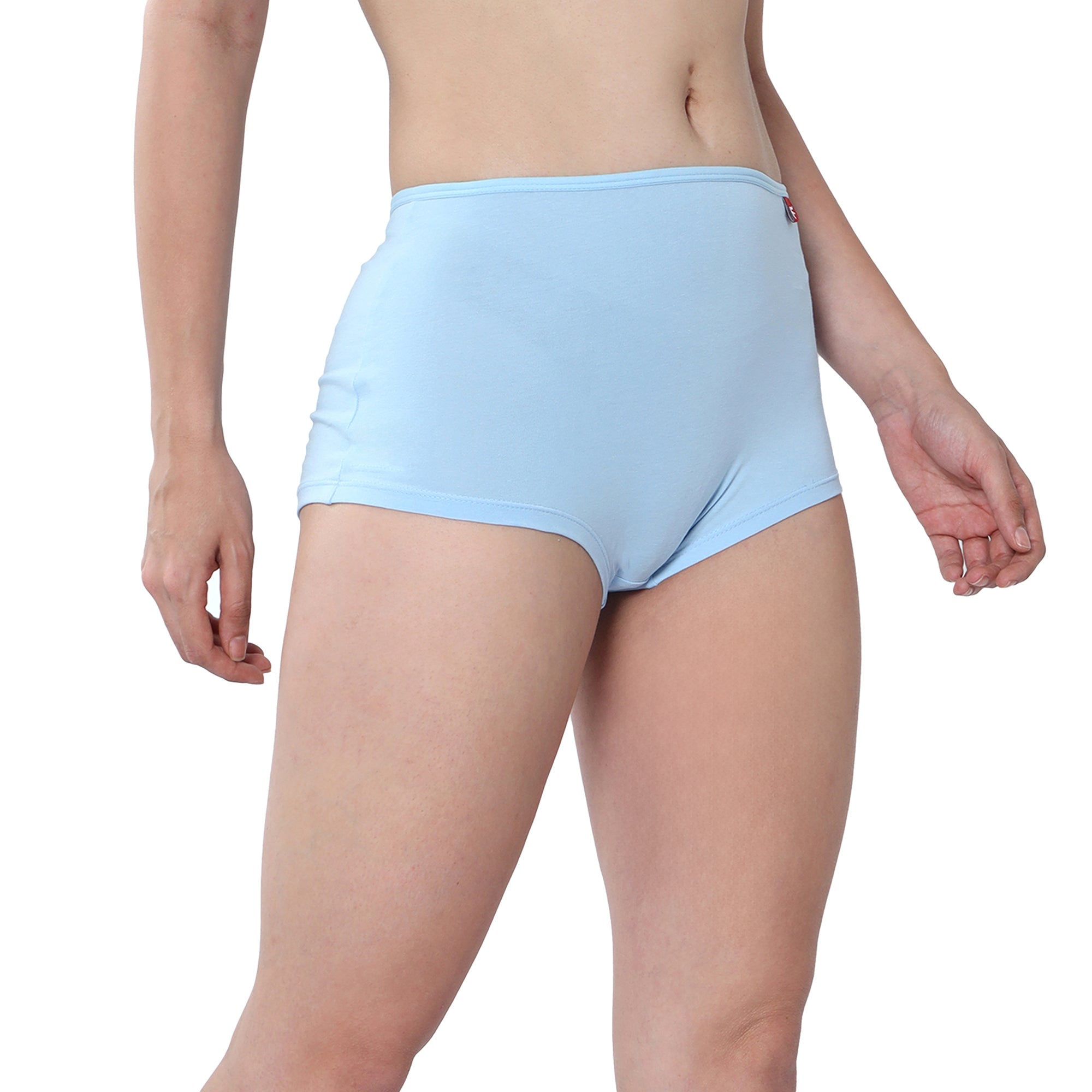Women Blue Midrise Comfort Boyshorts
