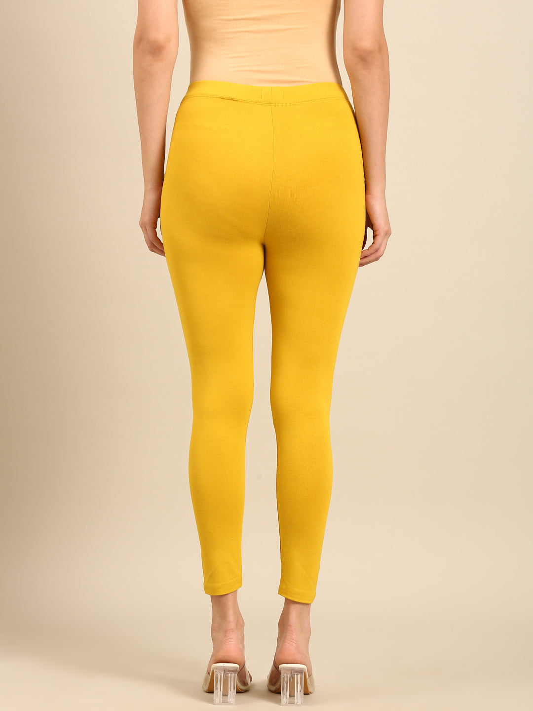 Women Yellow Casual Leggings