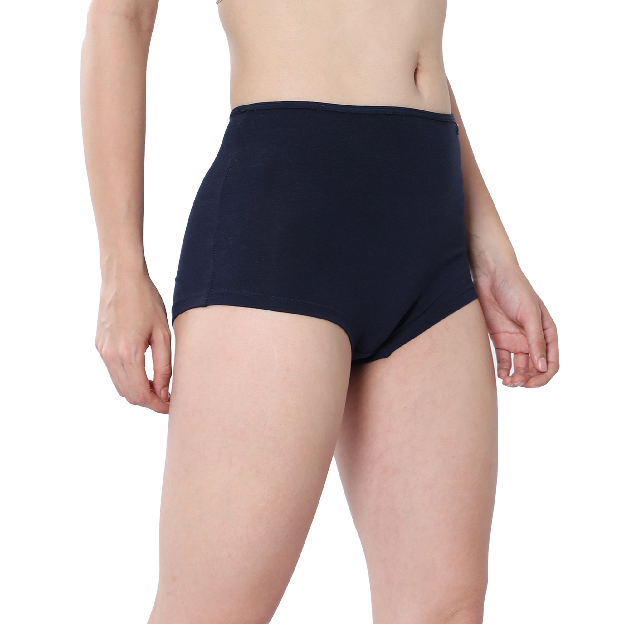 Women Navy Midrise Comfort Boyshorts