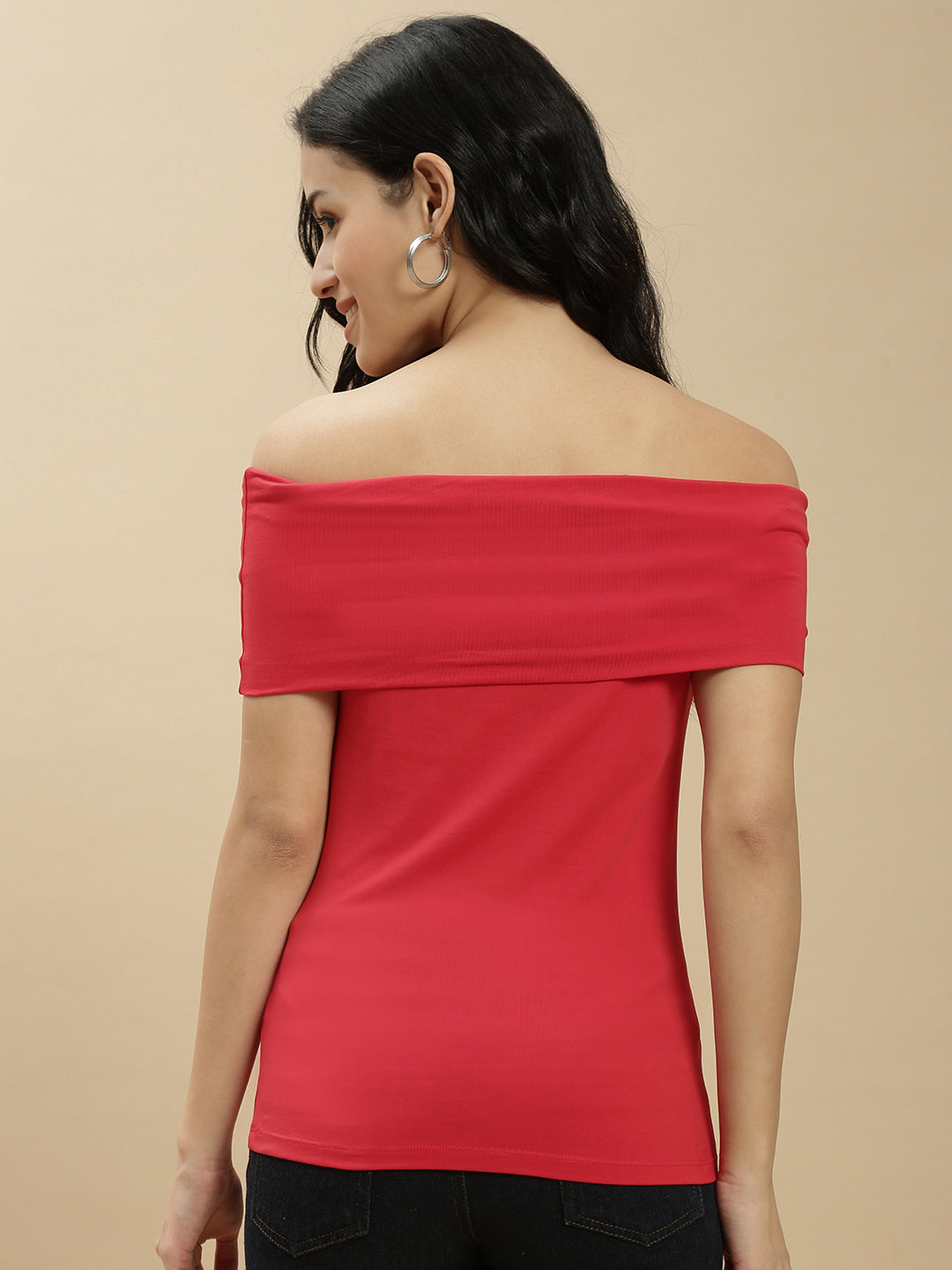 Women Red Sleeveless Top