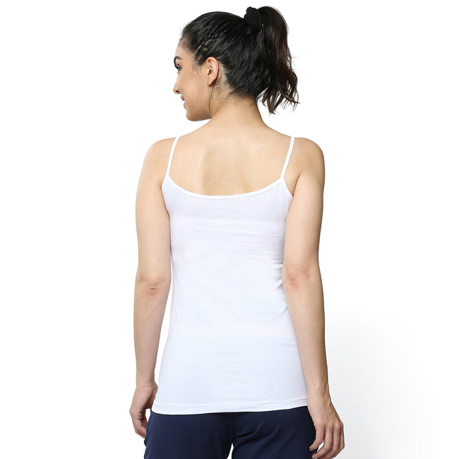 Regular Fit Round Neck Short Length Lace Neckline Camisole