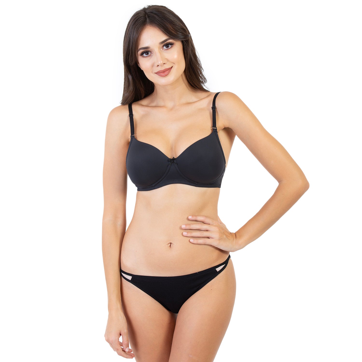 Padded Non-Wired 3/4th Coverage Backless Bra