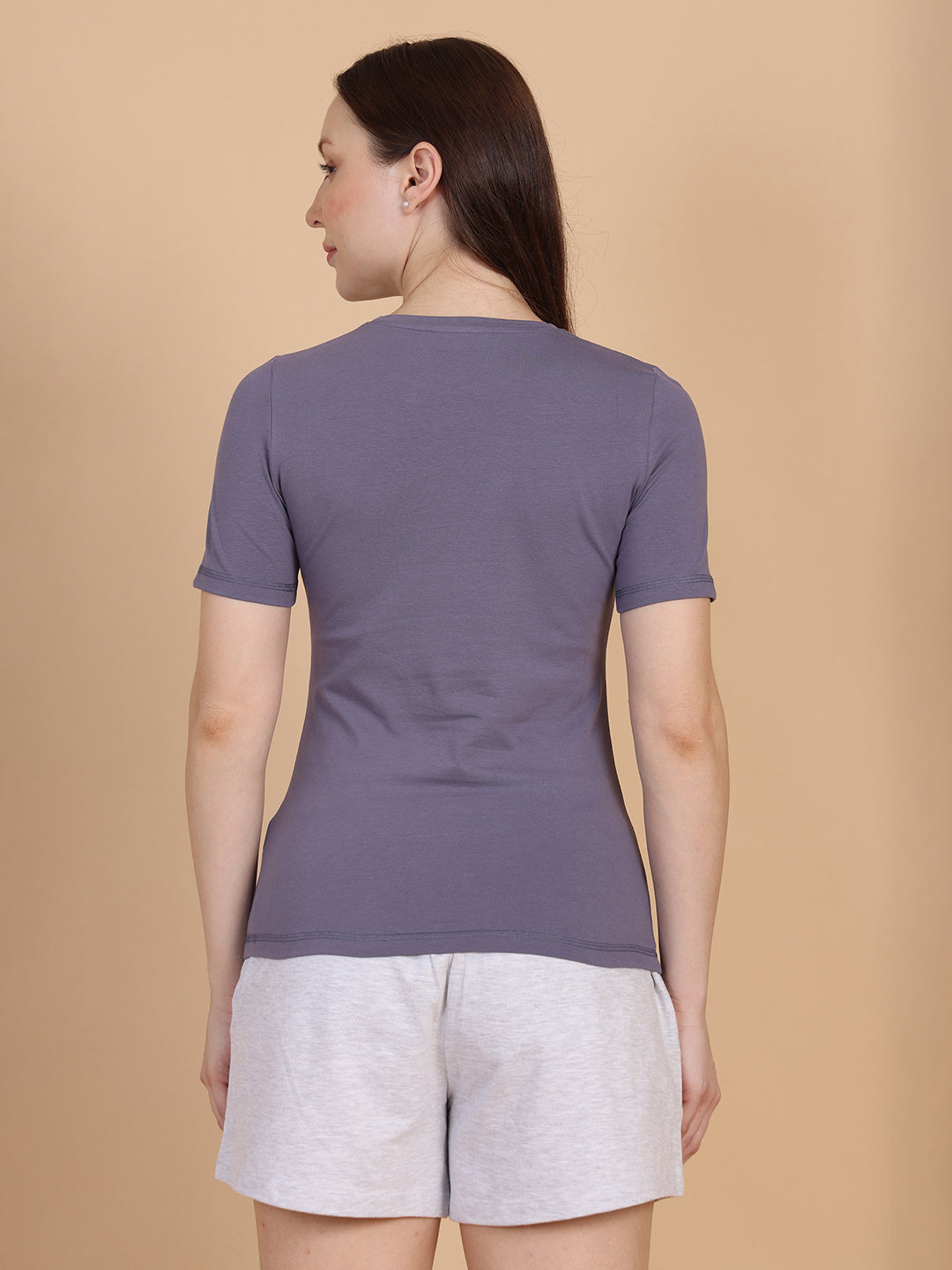 Women Blue Half Sleeve Top