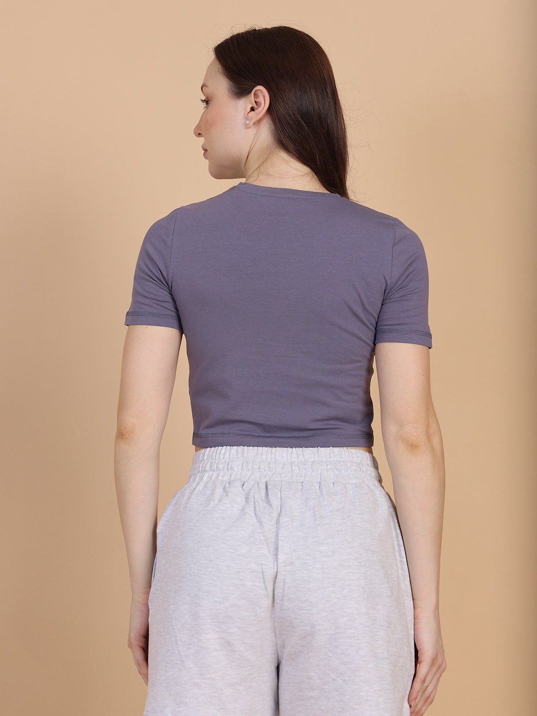 Women Blue Crop Top