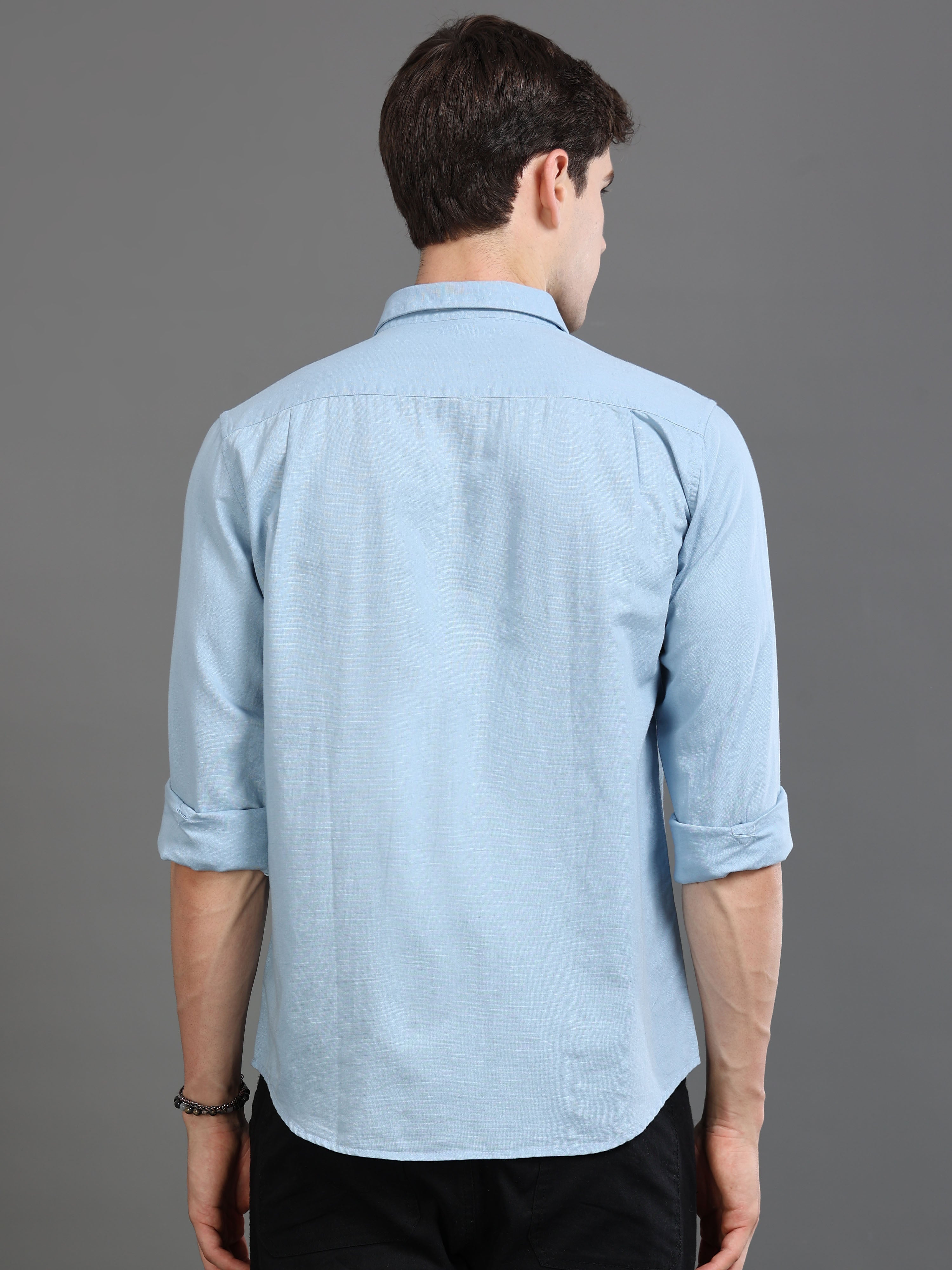 Men Blue Slim Fit Shirt