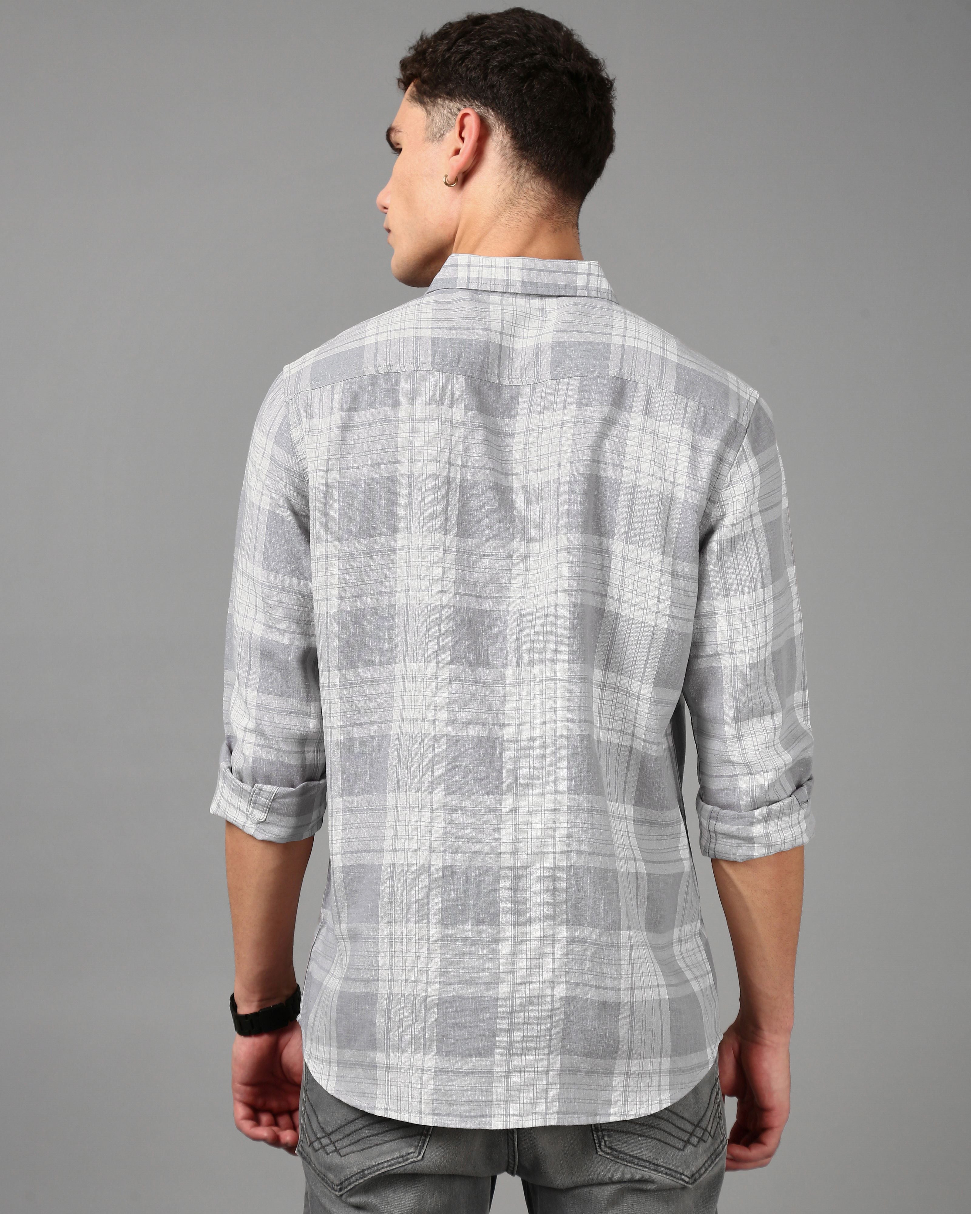 Men Grey Casual Shirt