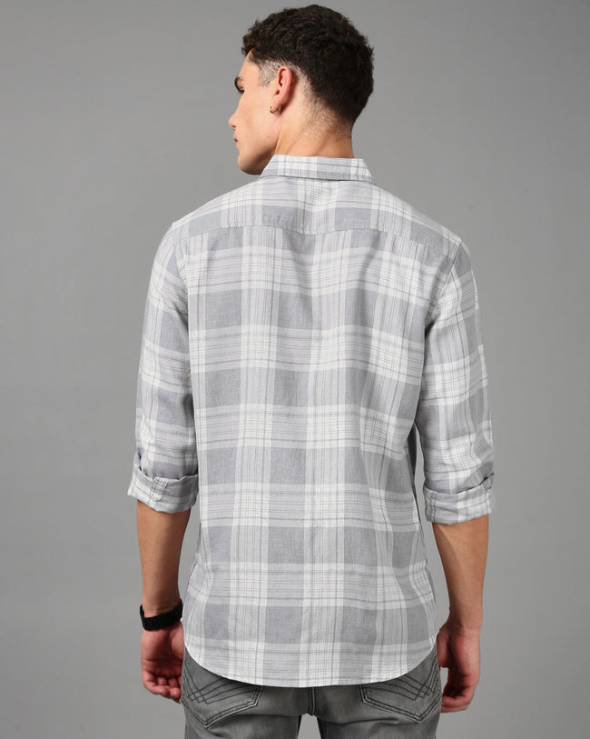Men Grey Casual Shirt